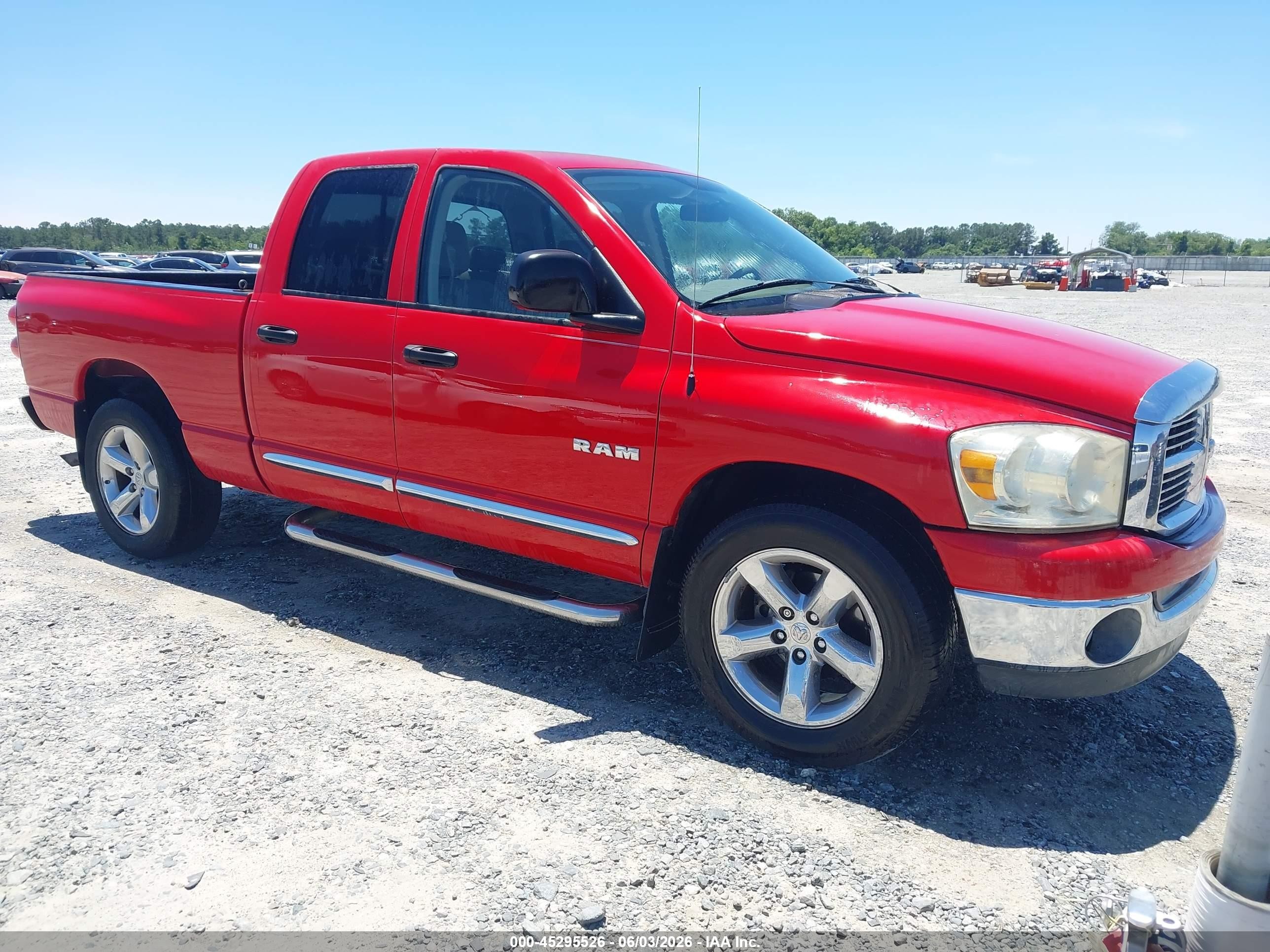 2008 Dodge Ram 1500 Slt Red vin: 1D7HA18N68S555692