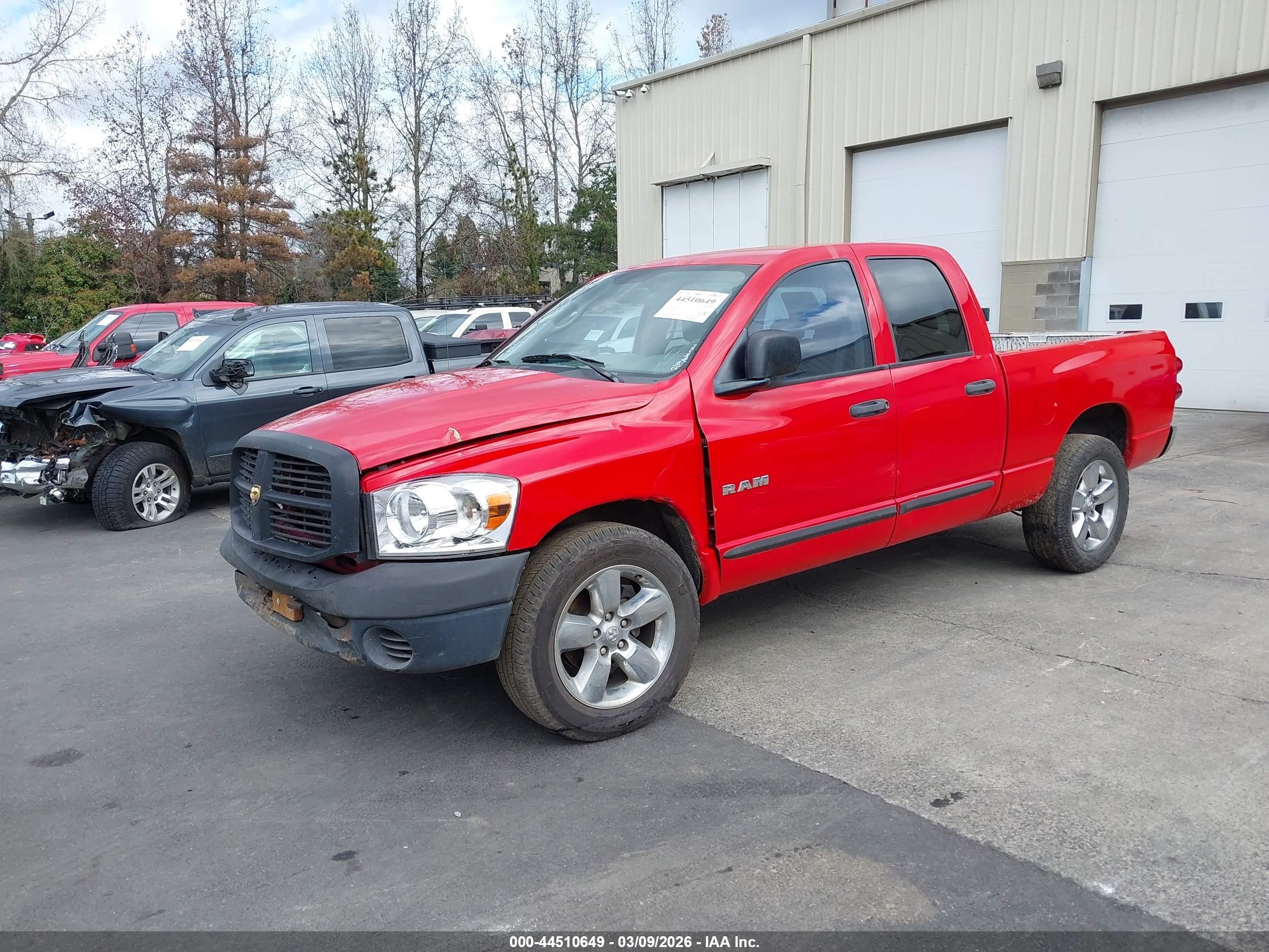2008 Dodge Ram 1500 St/sxt Red vin: 1D7HA18N68S559273