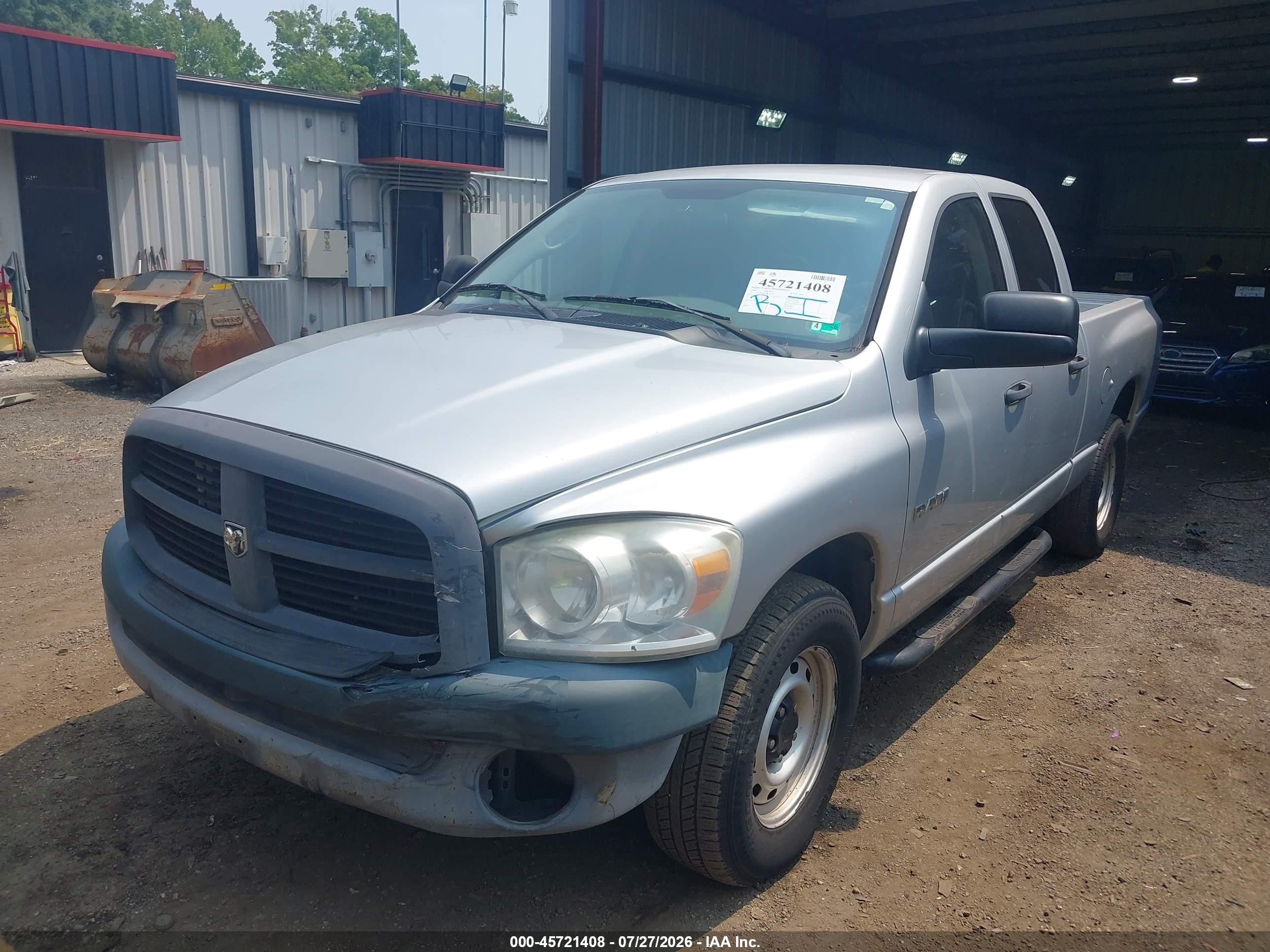 2008 Dodge Ram 1500 St/sxt Gray vin: 1D7HA18N68S604230