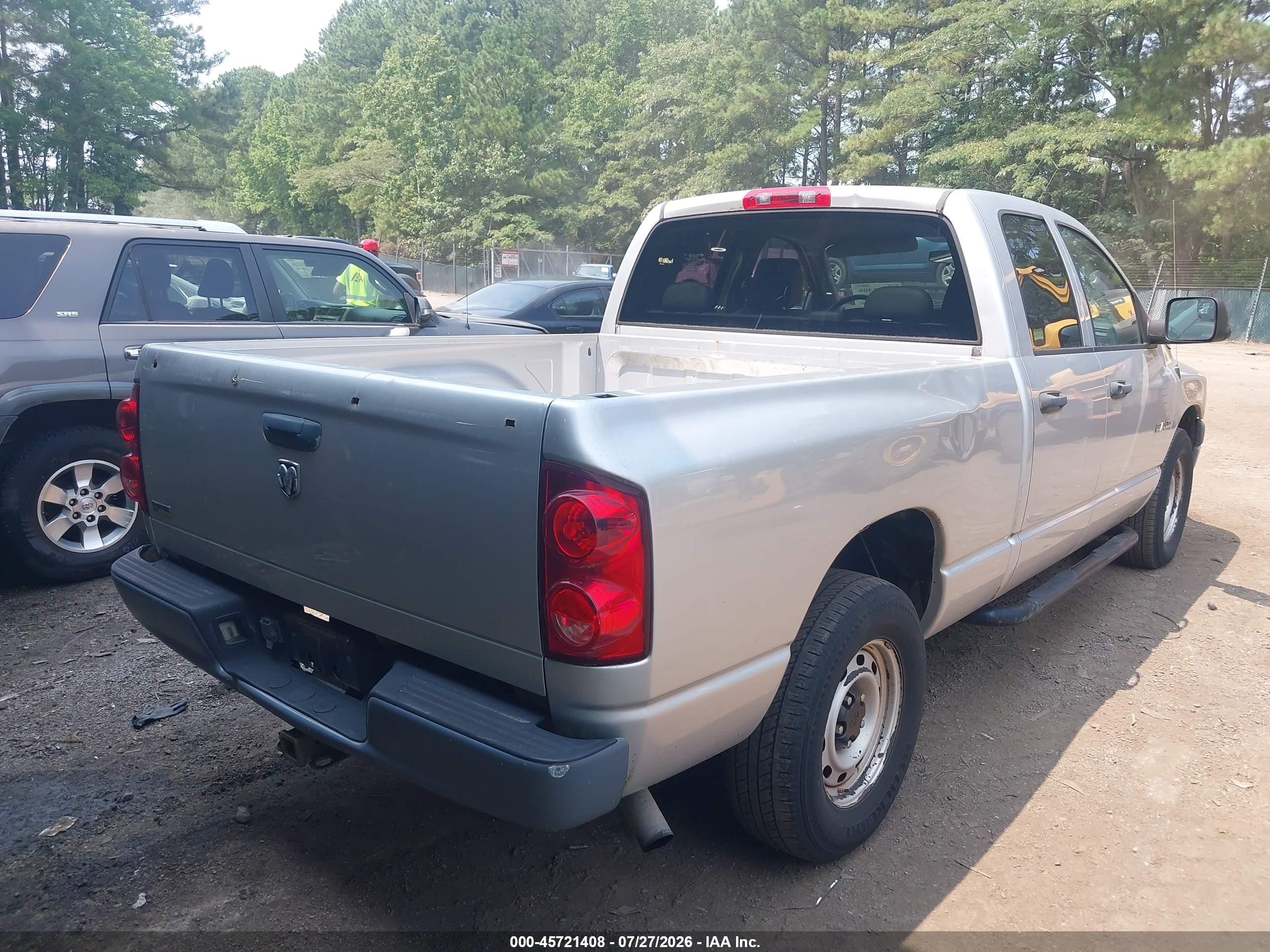 2008 Dodge Ram 1500 St/sxt Gray vin: 1D7HA18N68S604230