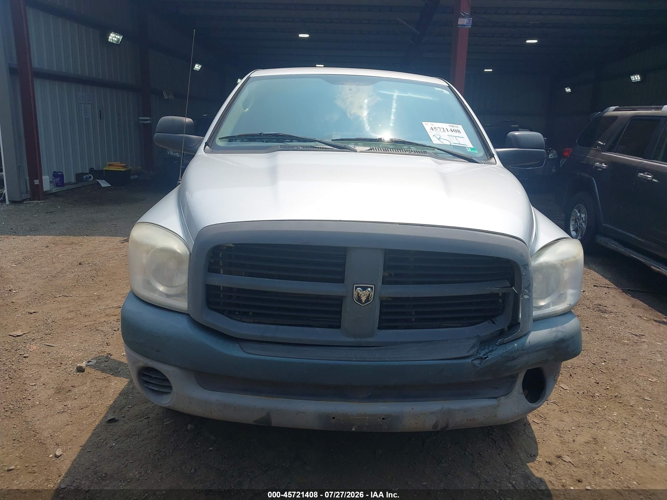 2008 Dodge Ram 1500 St/sxt Gray vin: 1D7HA18N68S604230