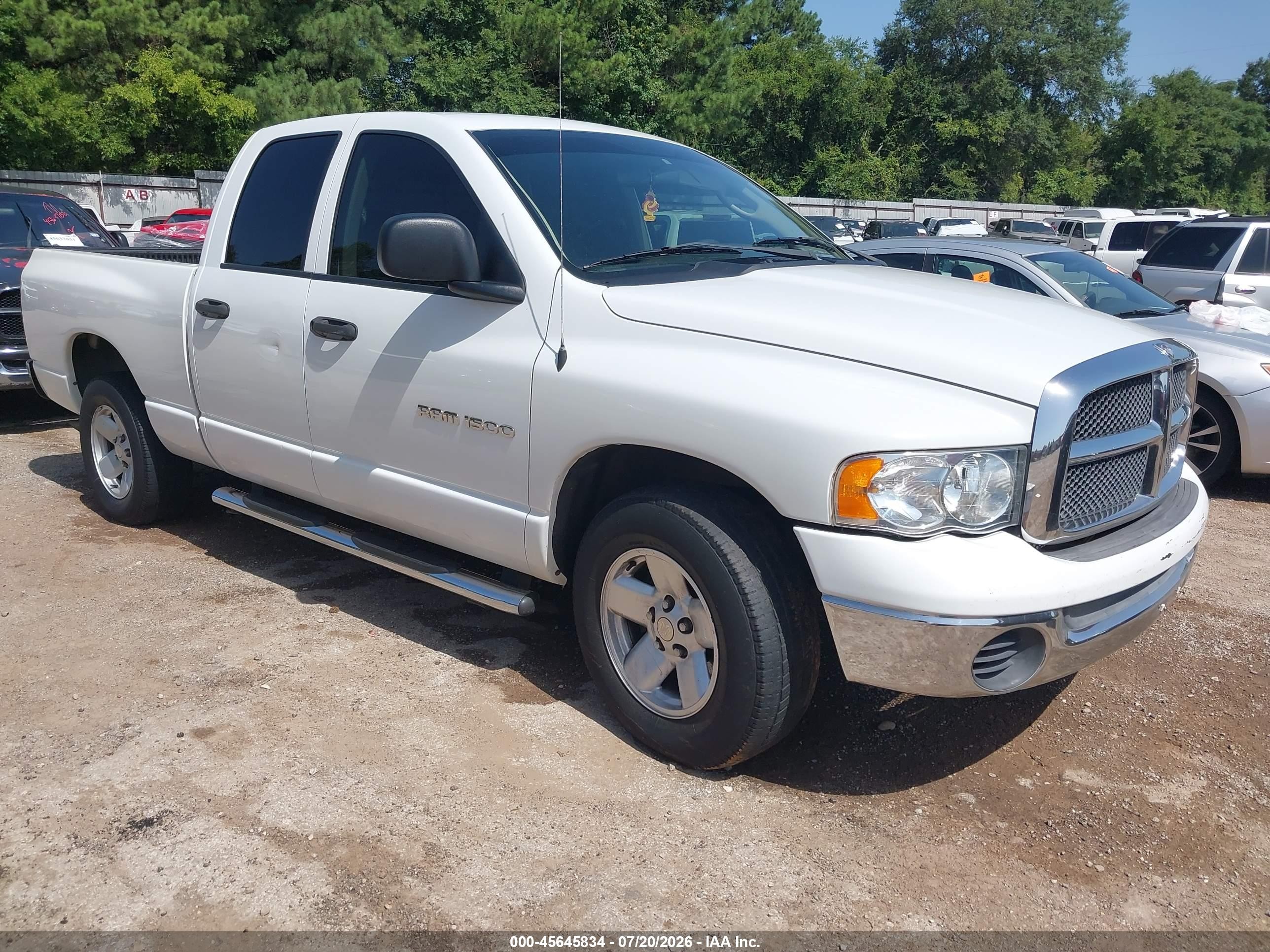2003 Dodge Ram 1500 Slt/laramie/st White vin: 1D7HA18N73S291486