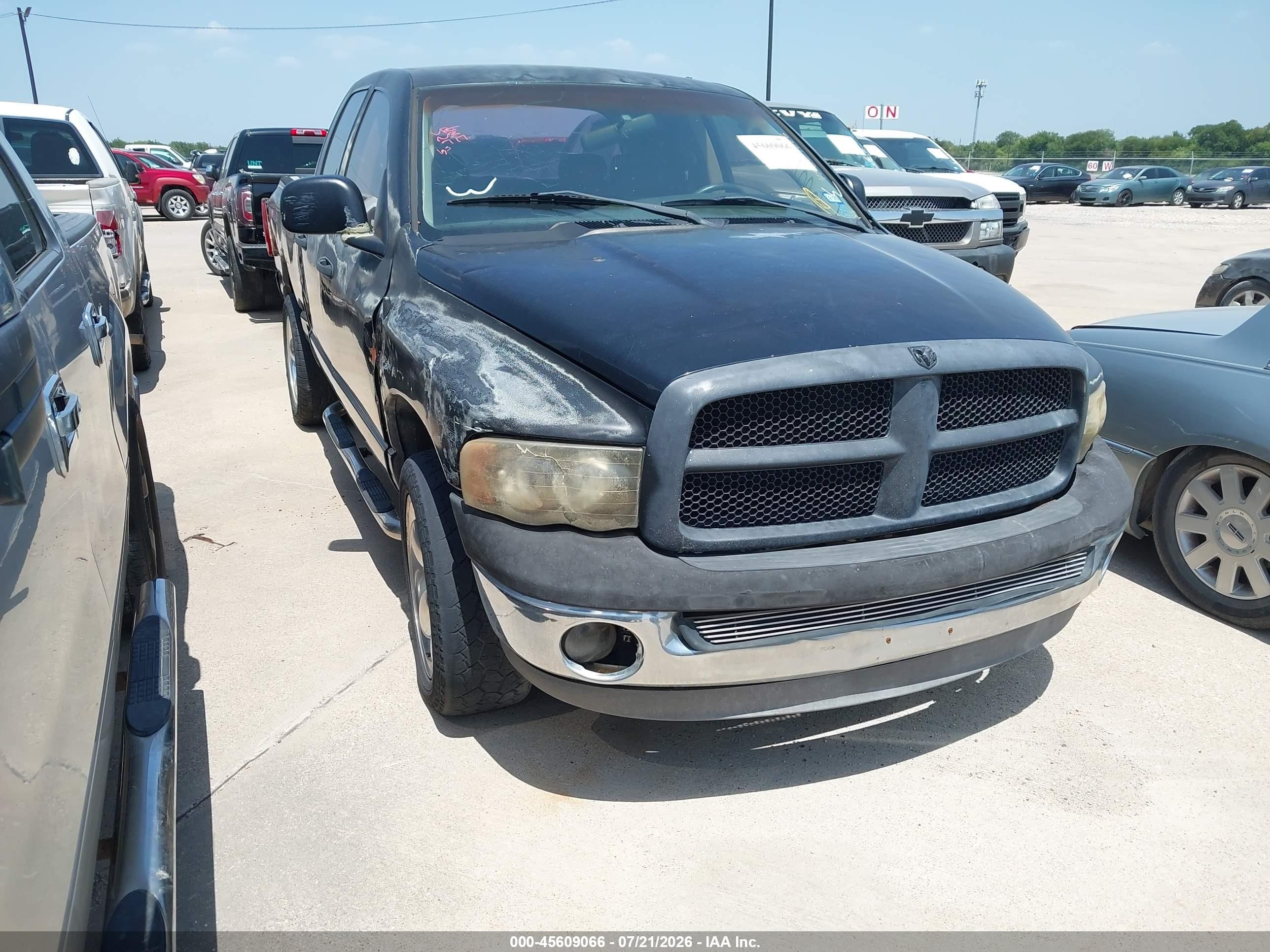 2004 Dodge Ram 1500 Slt/laramie Black vin: 1D7HA18N74J167905