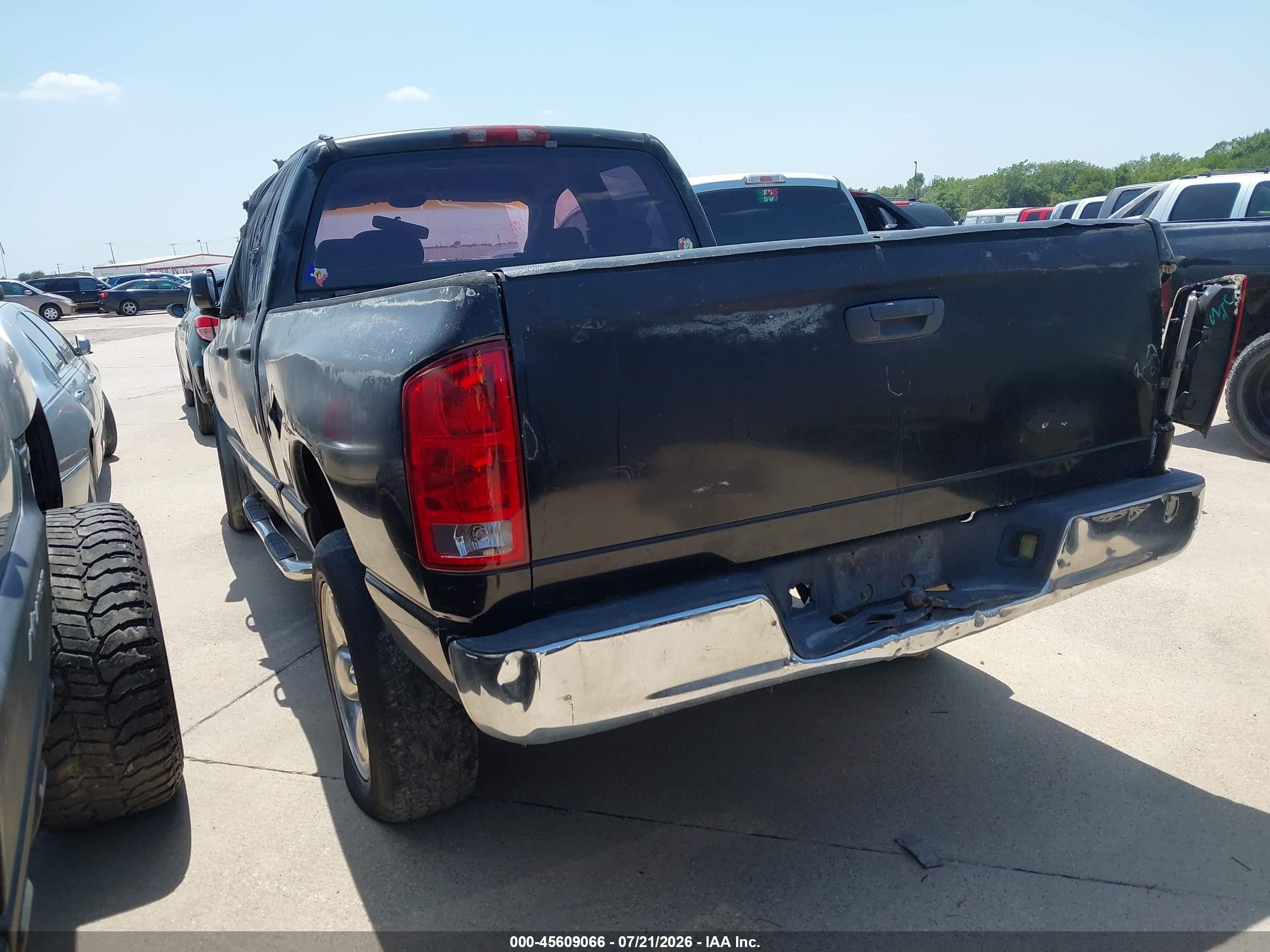 2004 Dodge Ram 1500 Slt/laramie Black vin: 1D7HA18N74J167905