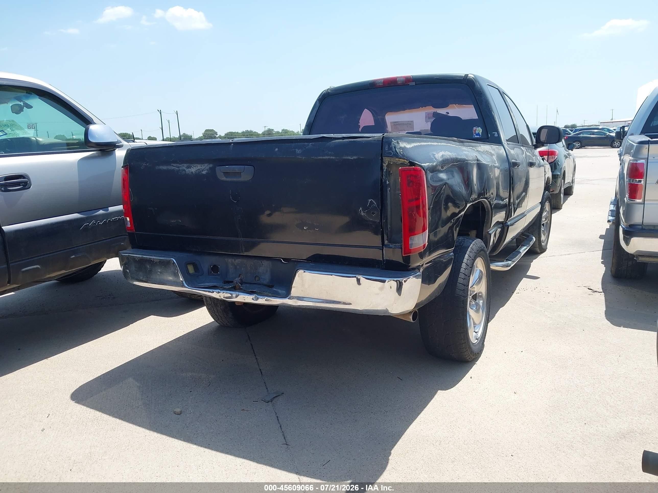 2004 Dodge Ram 1500 Slt/laramie Black vin: 1D7HA18N74J167905