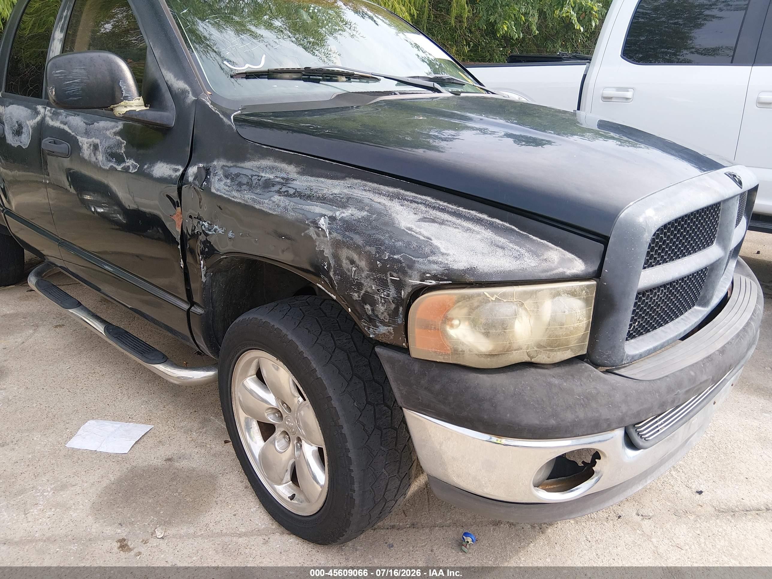 2004 Dodge Ram 1500 Slt/laramie Black vin: 1D7HA18N74J167905
