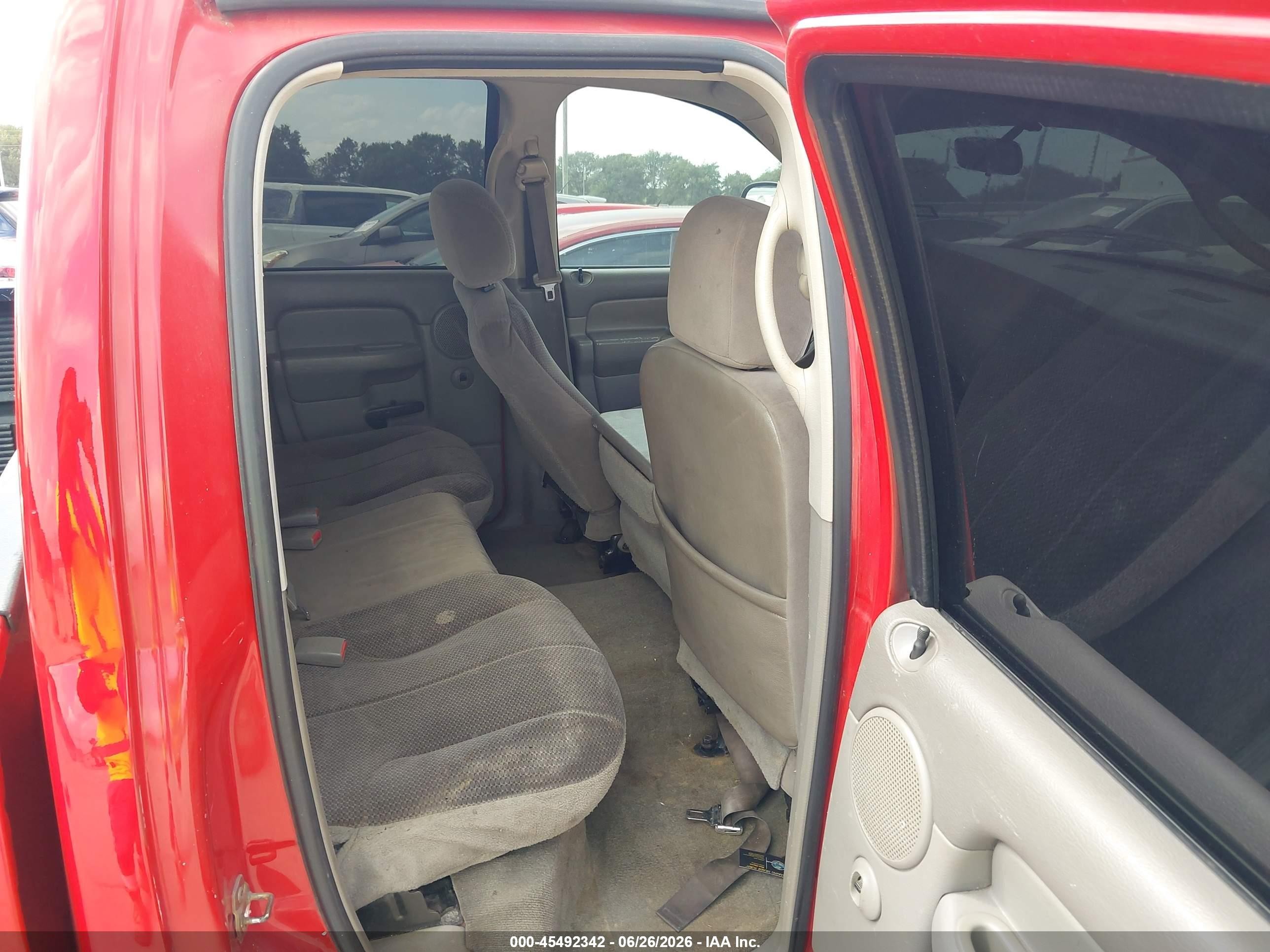 2004 Dodge Ram 1500 Slt/laramie Red vin: 1D7HA18N74S638896
