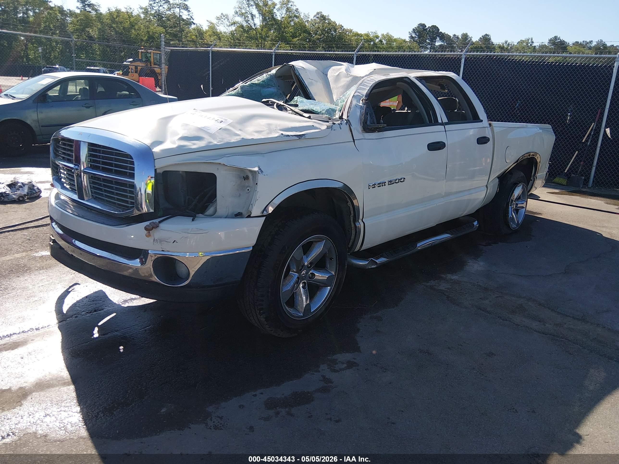 2006 Dodge Ram 1500 Slt White vin: 1D7HA18N76J200632