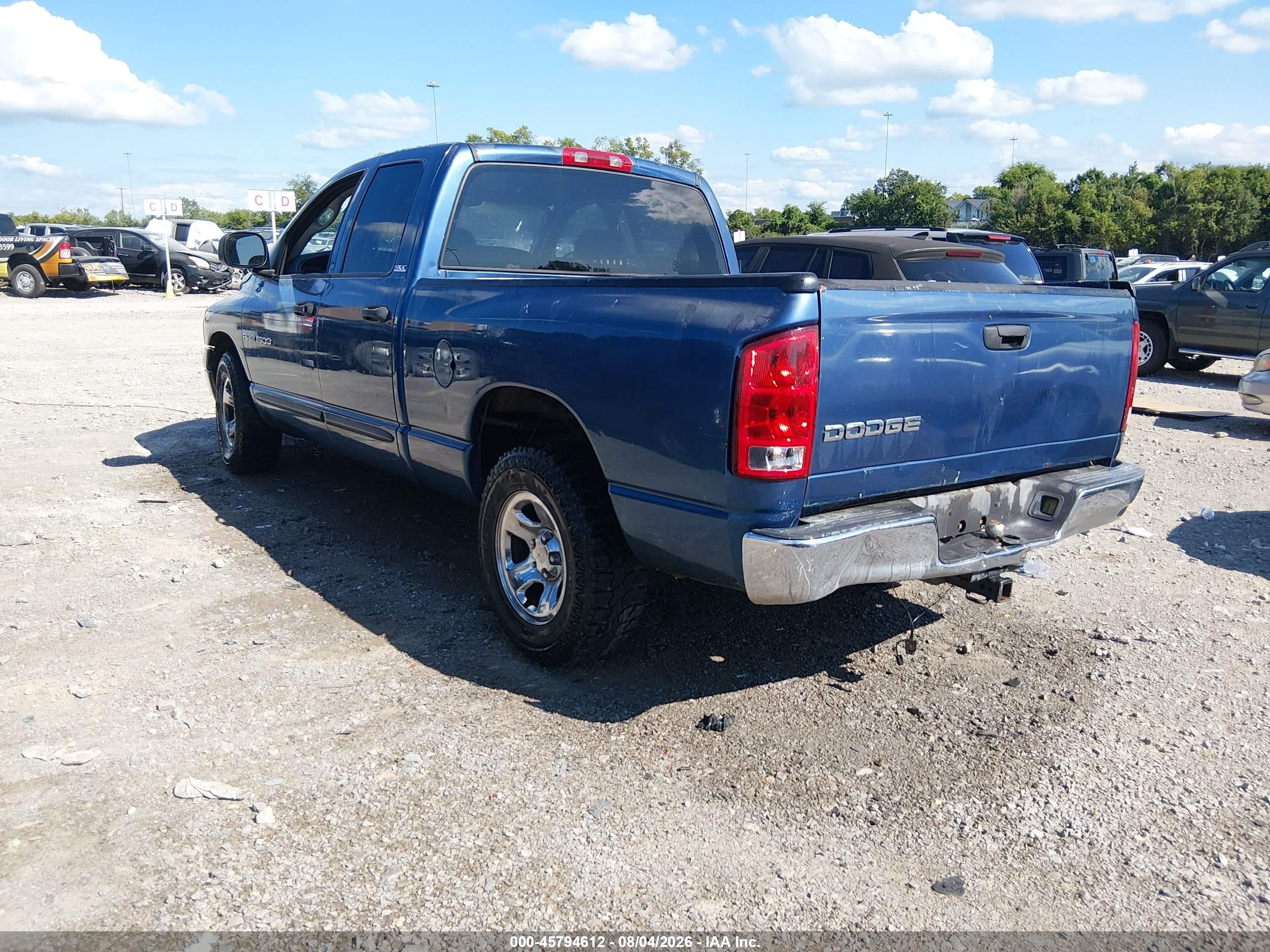 2002 Dodge Ram 1500 St Blue vin: 1D7HA18N82S606519