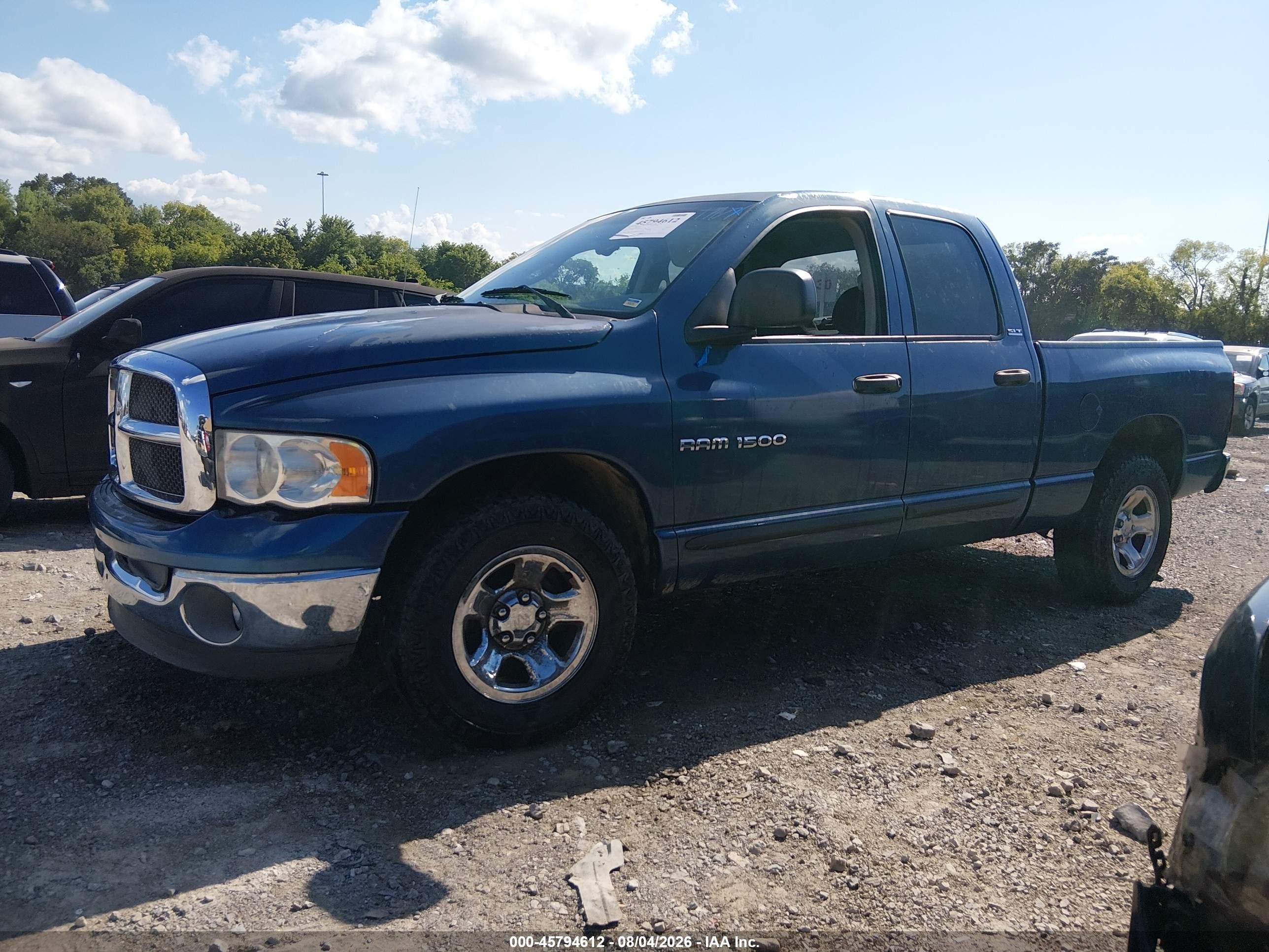 2002 Dodge Ram 1500 St Blue vin: 1D7HA18N82S606519