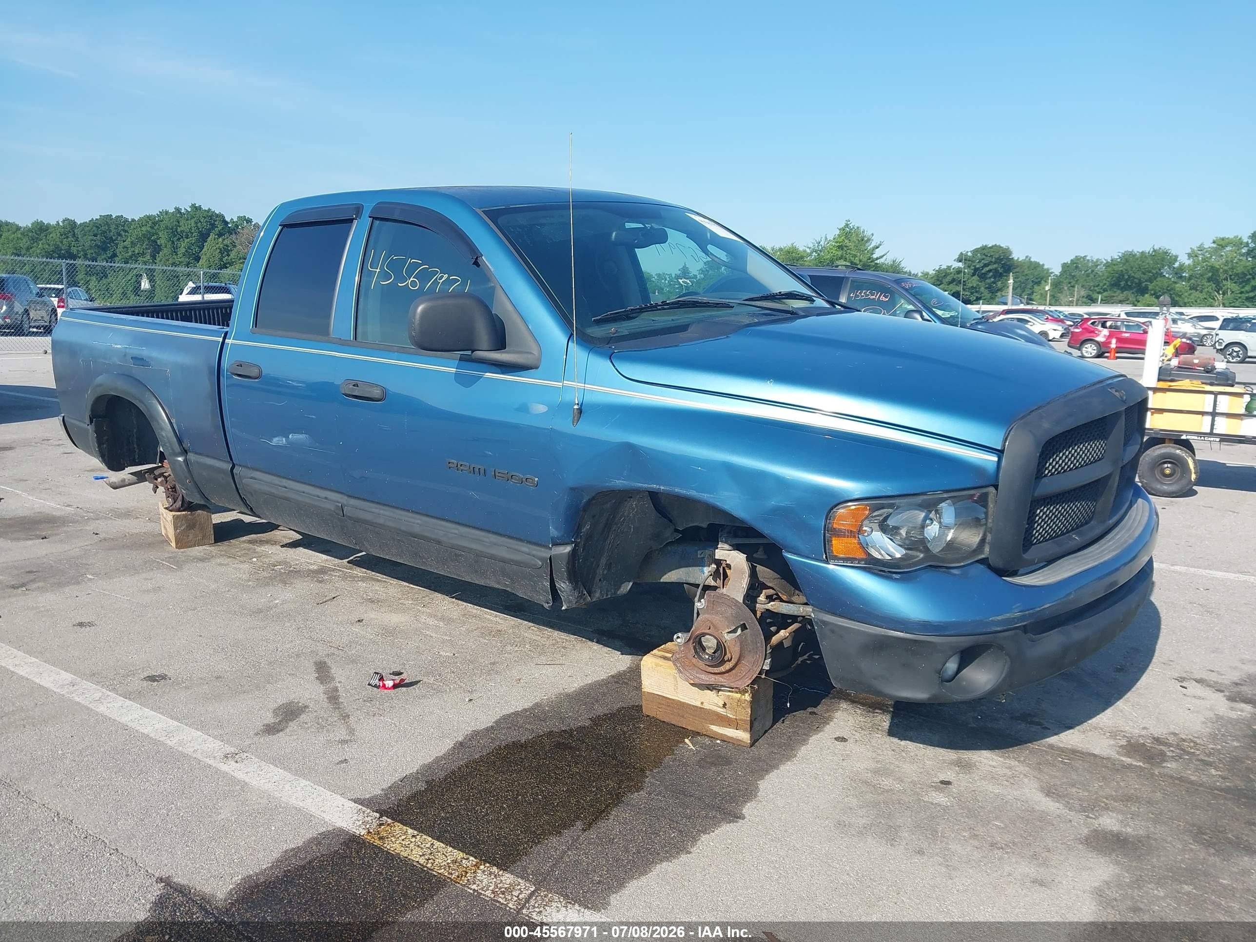 2003 Dodge Ram 1500 Slt/laramie/st Blue vin: 1D7HA18N83J653881