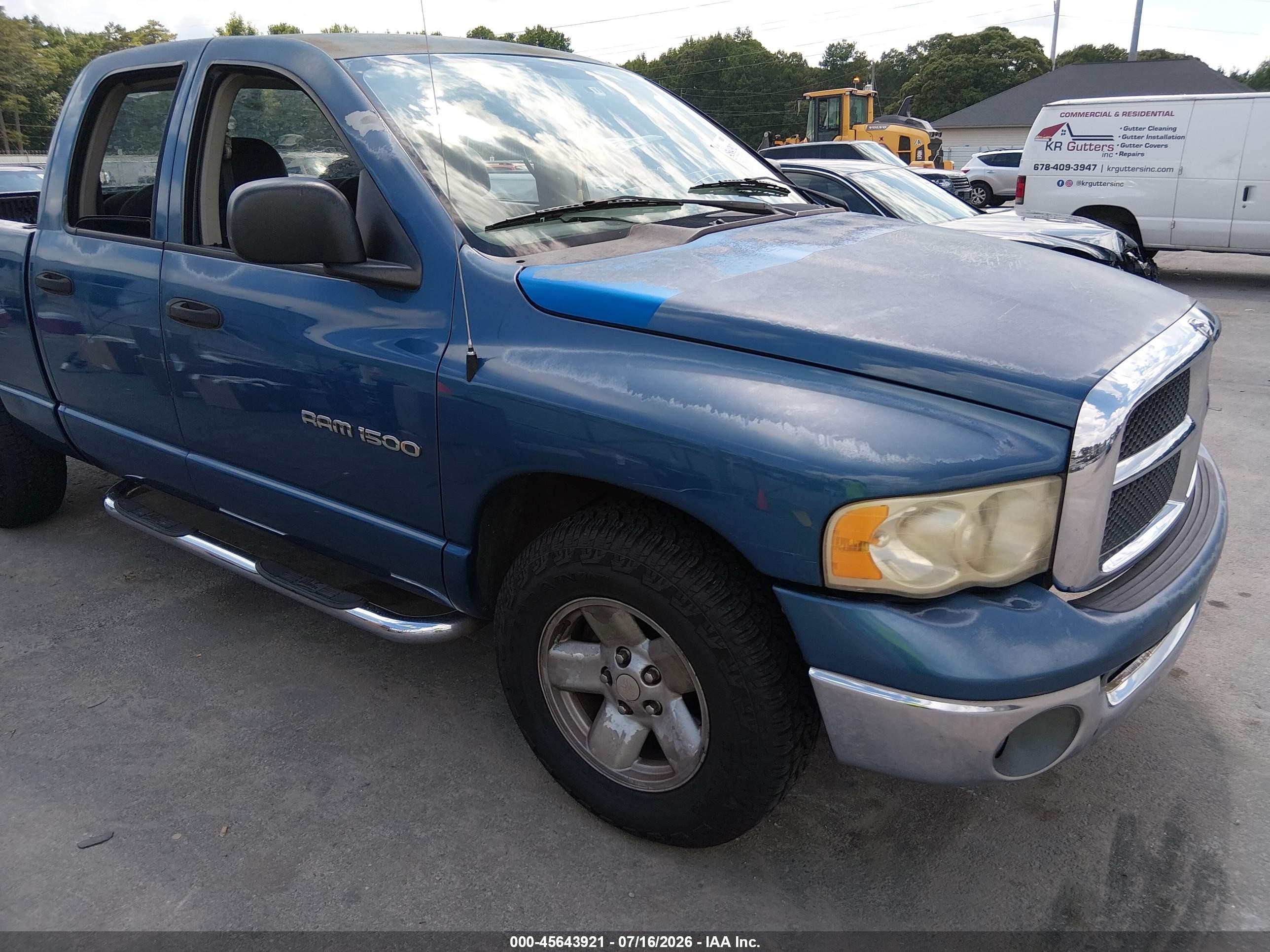 2003 Dodge Ram 1500 Slt/laramie/st Blue vin: 1D7HA18N83S152757