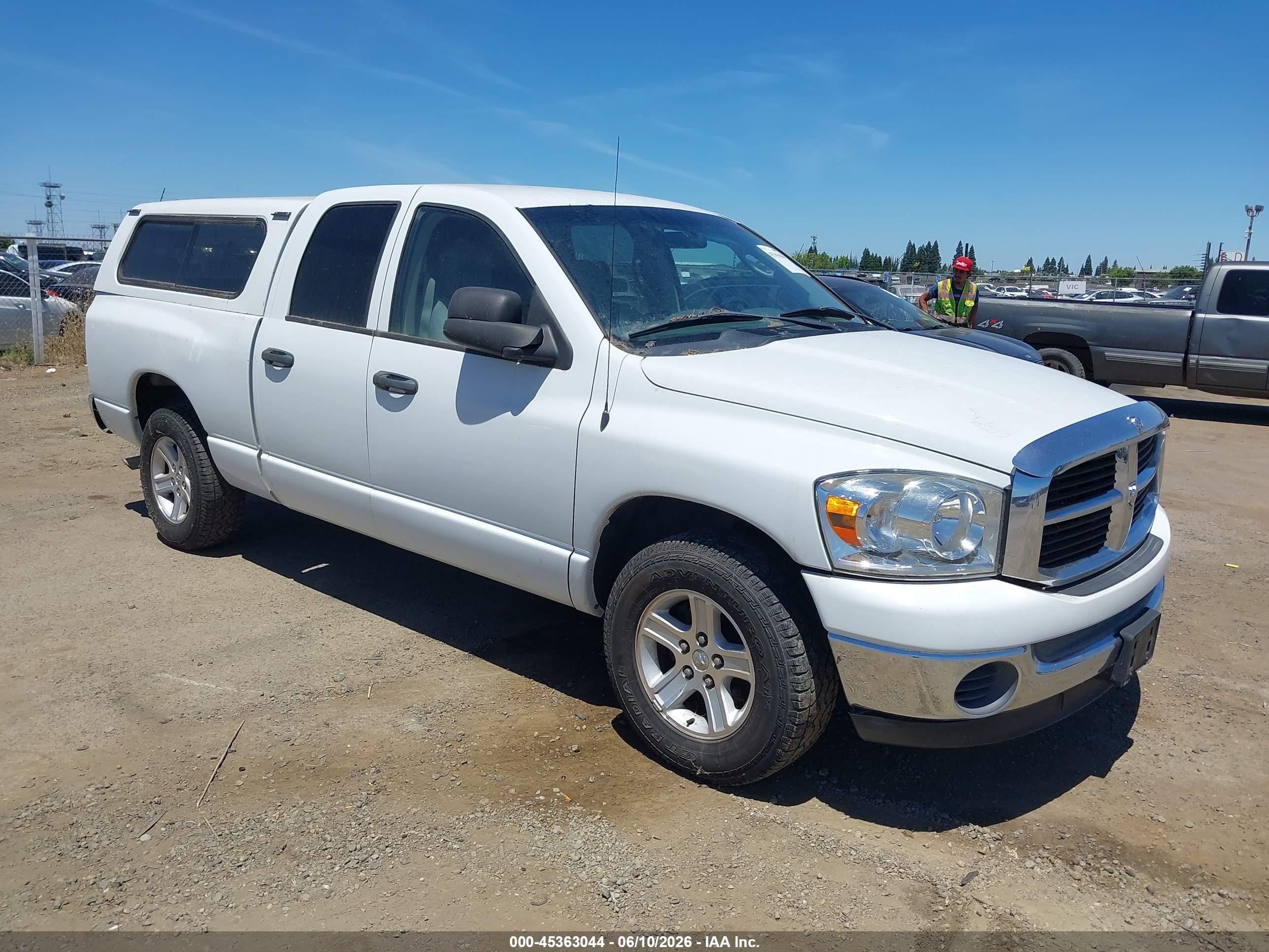 2006 Dodge Ram 1500 Slt White vin: 1D7HA18N86S693327