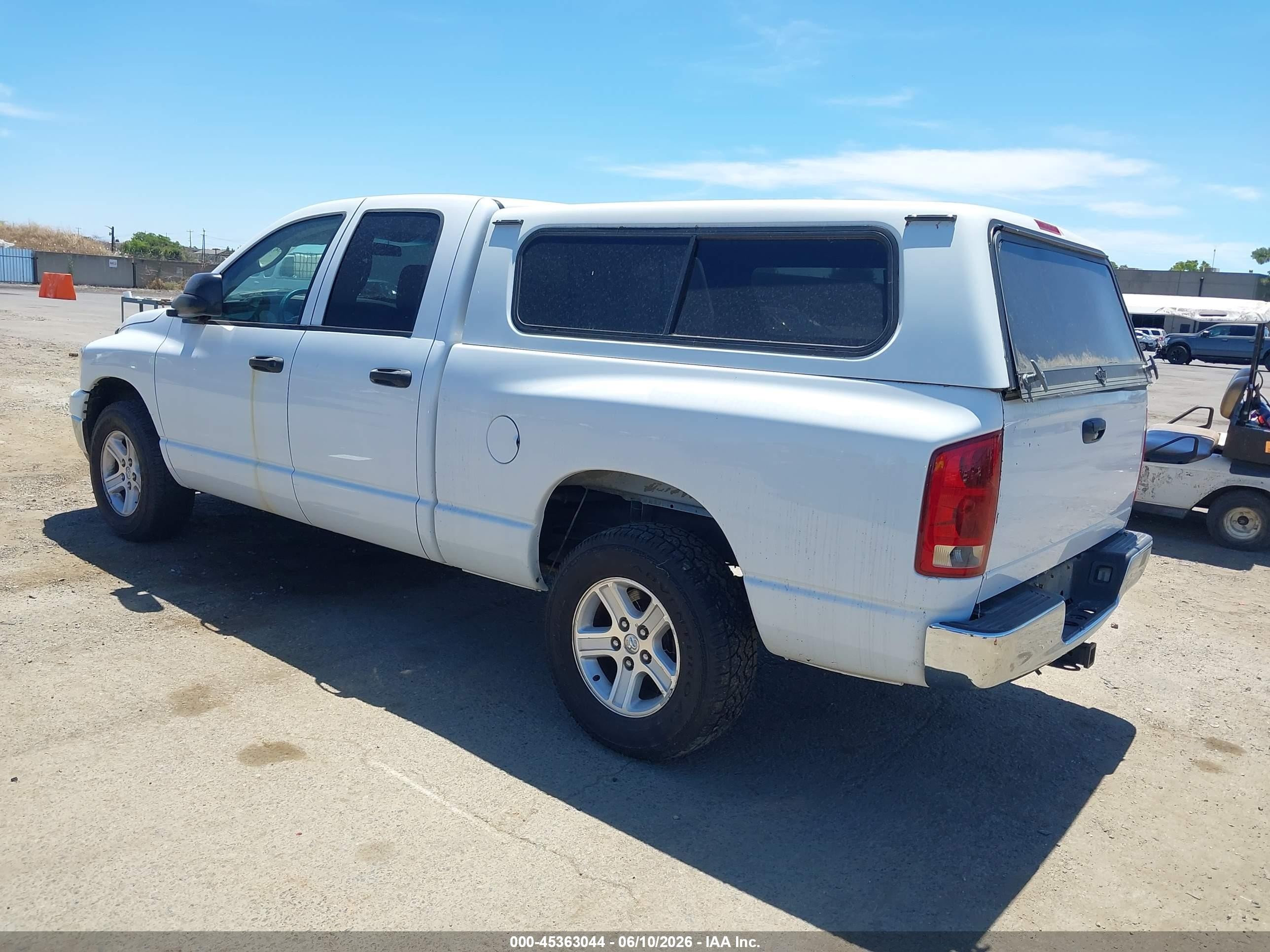 2006 Dodge Ram 1500 Slt White vin: 1D7HA18N86S693327