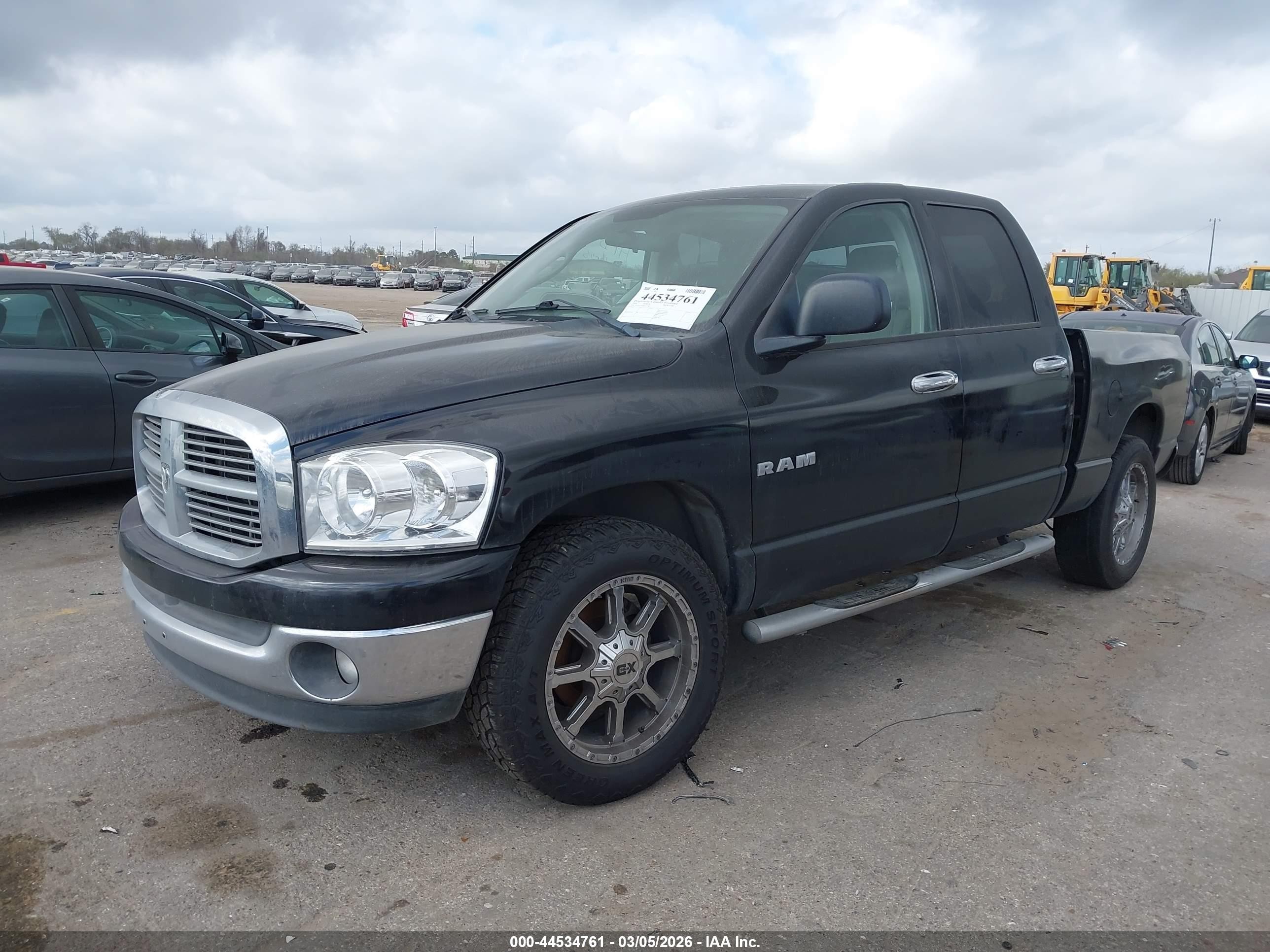 2008 Dodge Ram 1500 Slt Black vin: 1D7HA18N88J123398