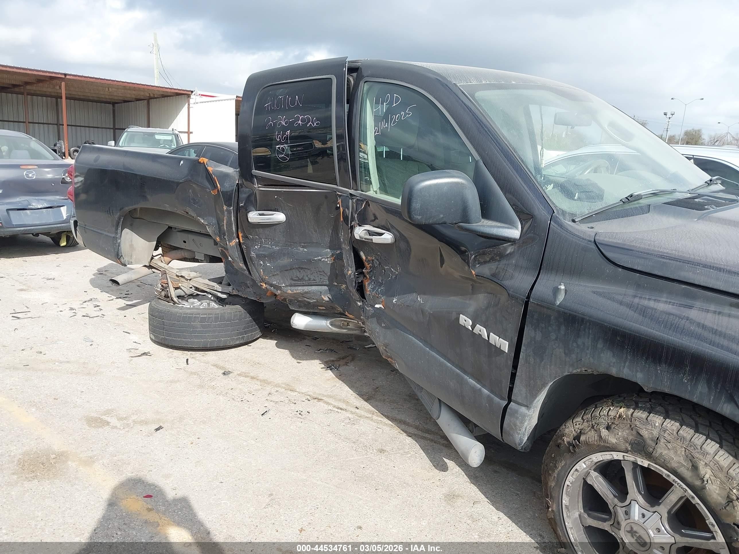 2008 Dodge Ram 1500 Slt Black vin: 1D7HA18N88J123398