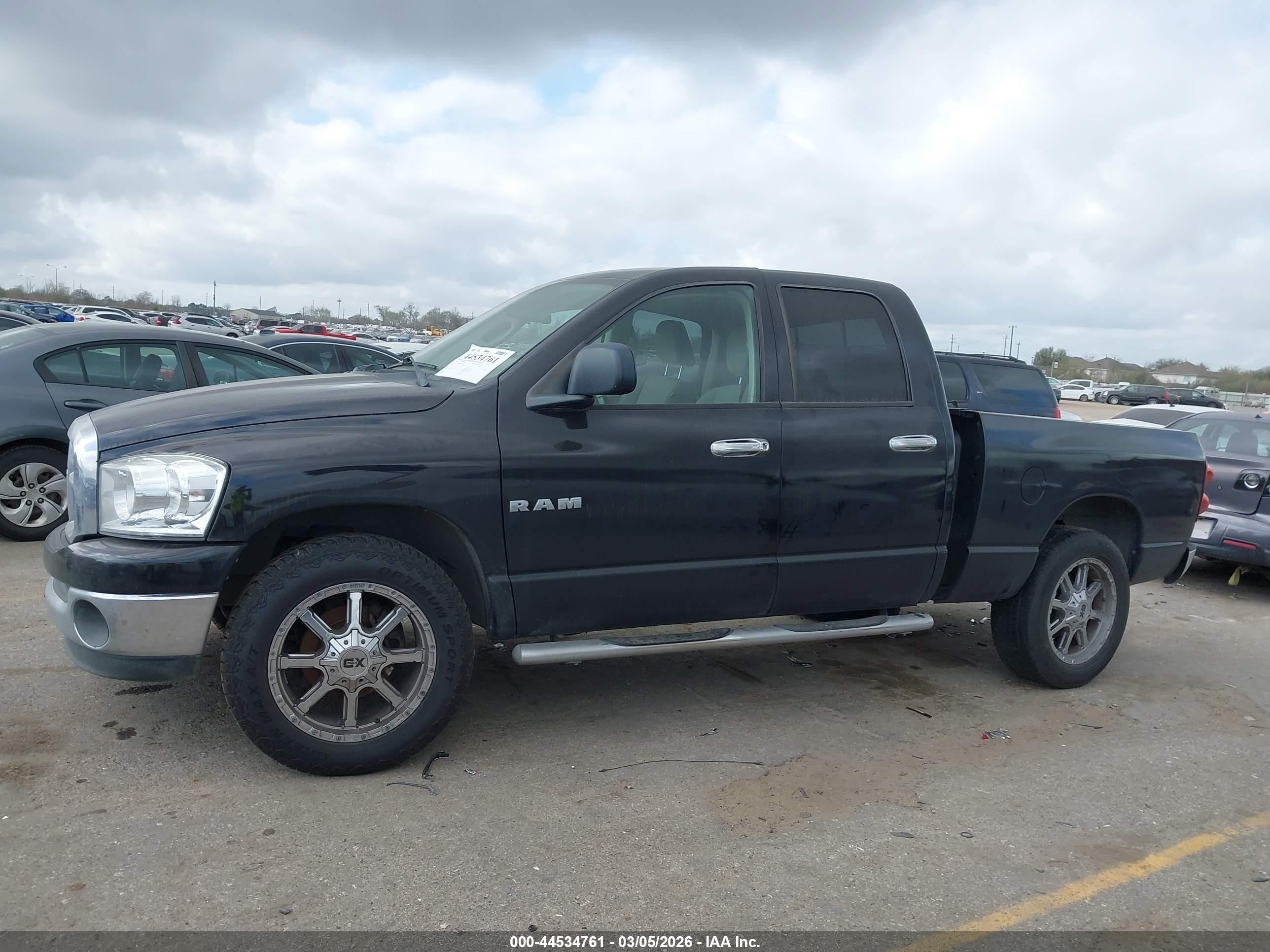 2008 Dodge Ram 1500 Slt Black vin: 1D7HA18N88J123398