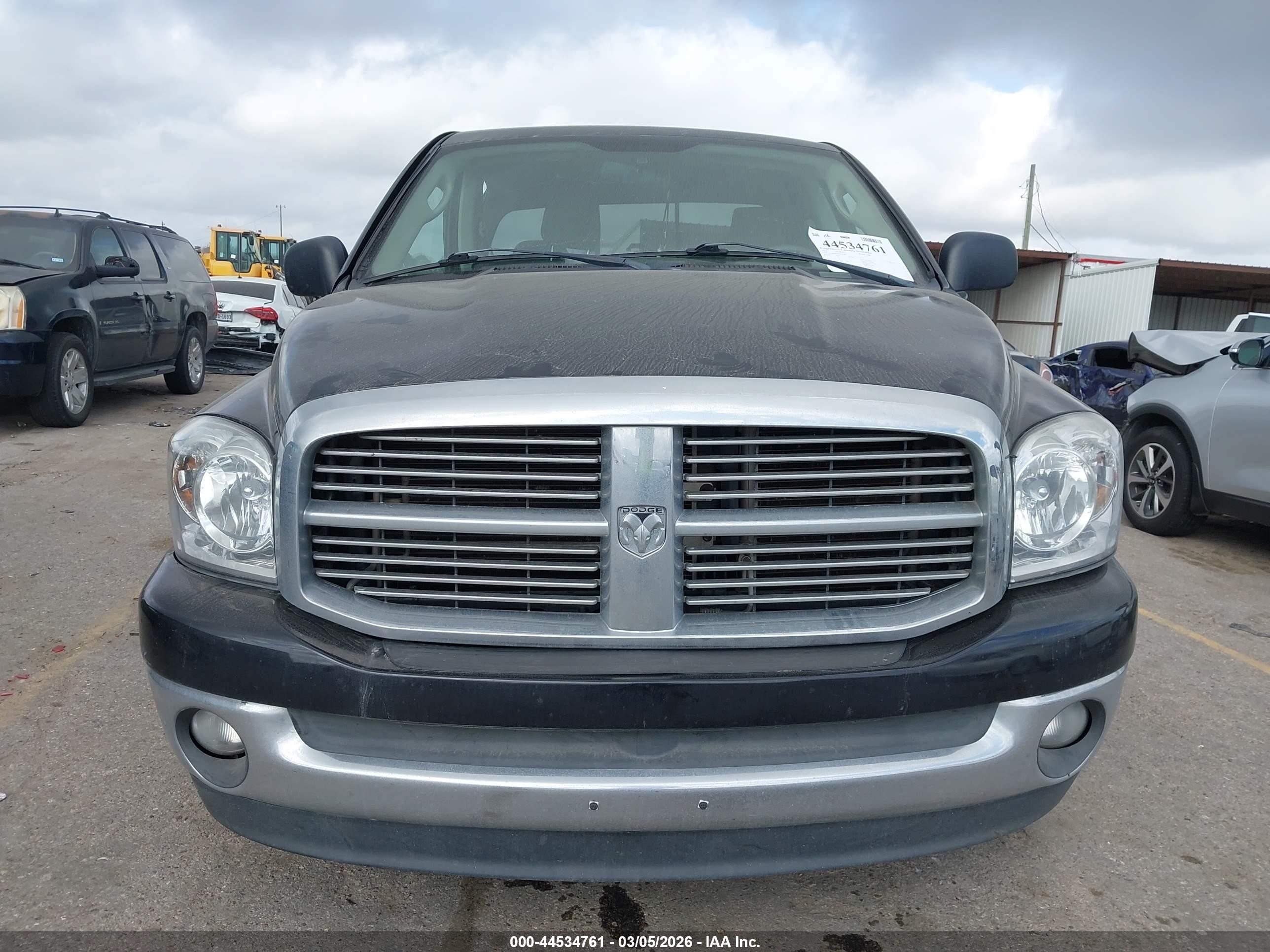 2008 Dodge Ram 1500 Slt Black vin: 1D7HA18N88J123398
