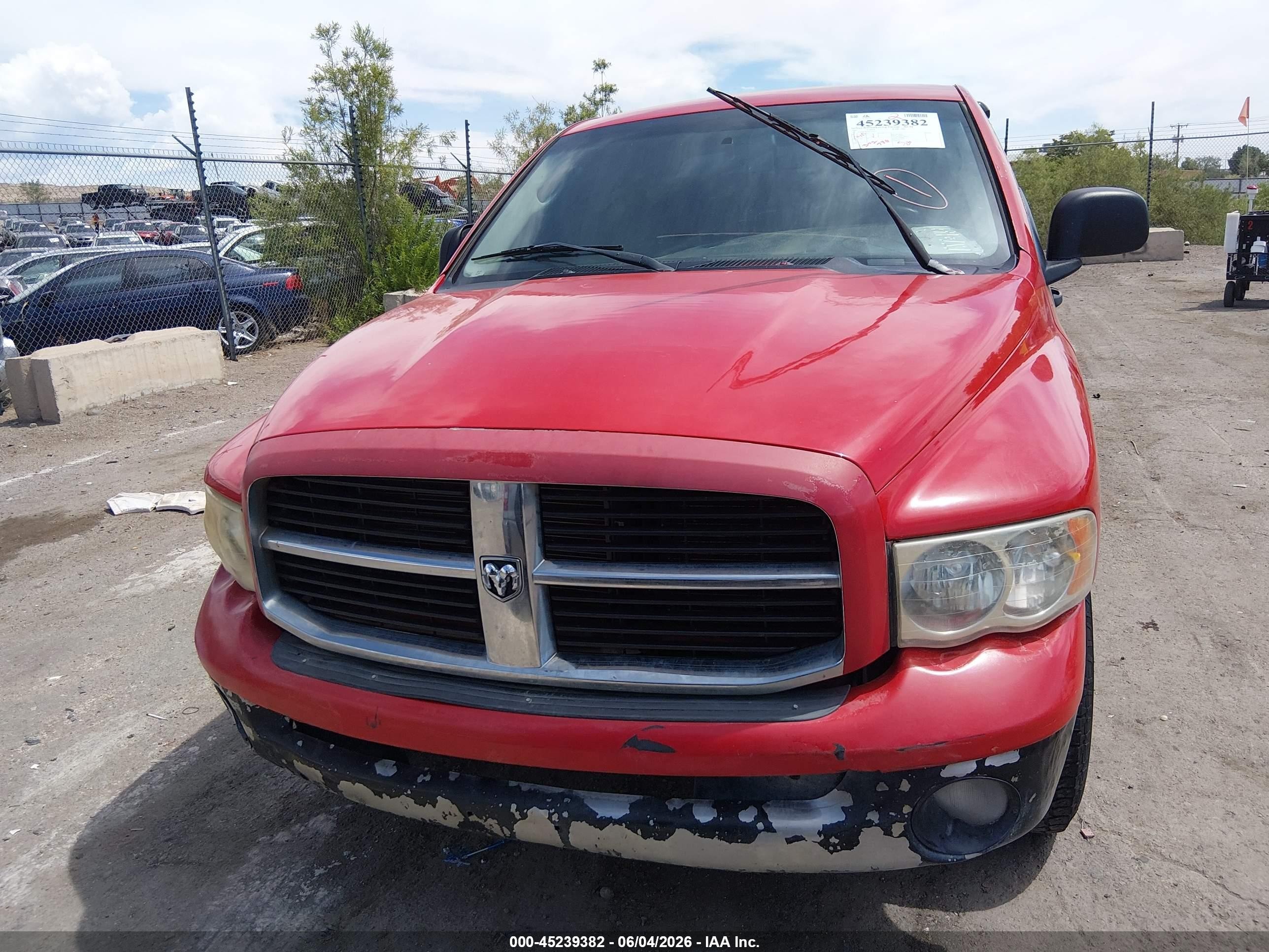 2004 Dodge Ram 1500 Slt/laramie Red vin: 1D7HA18N94J109472