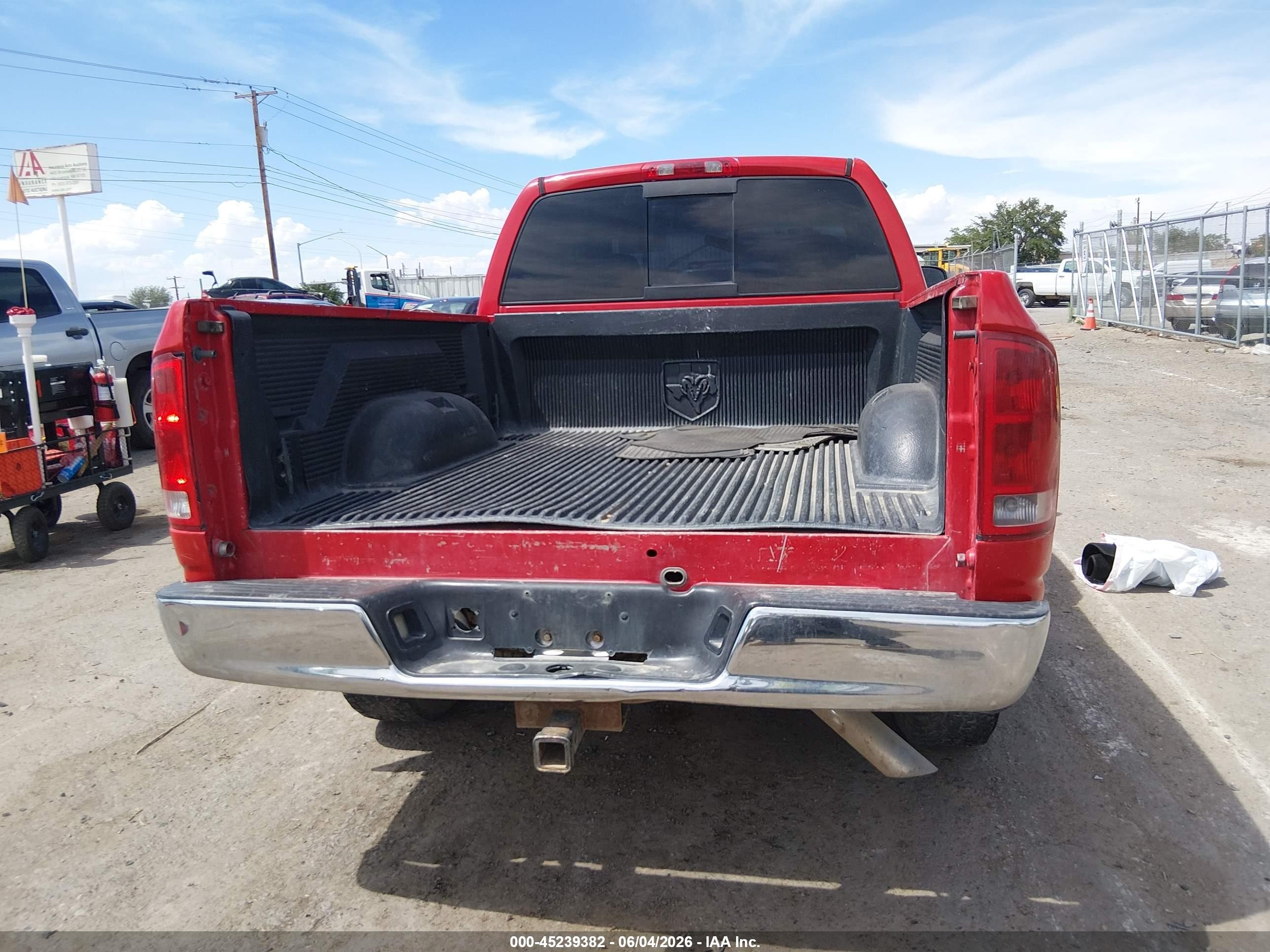 2004 Dodge Ram 1500 Slt/laramie Red vin: 1D7HA18N94J109472