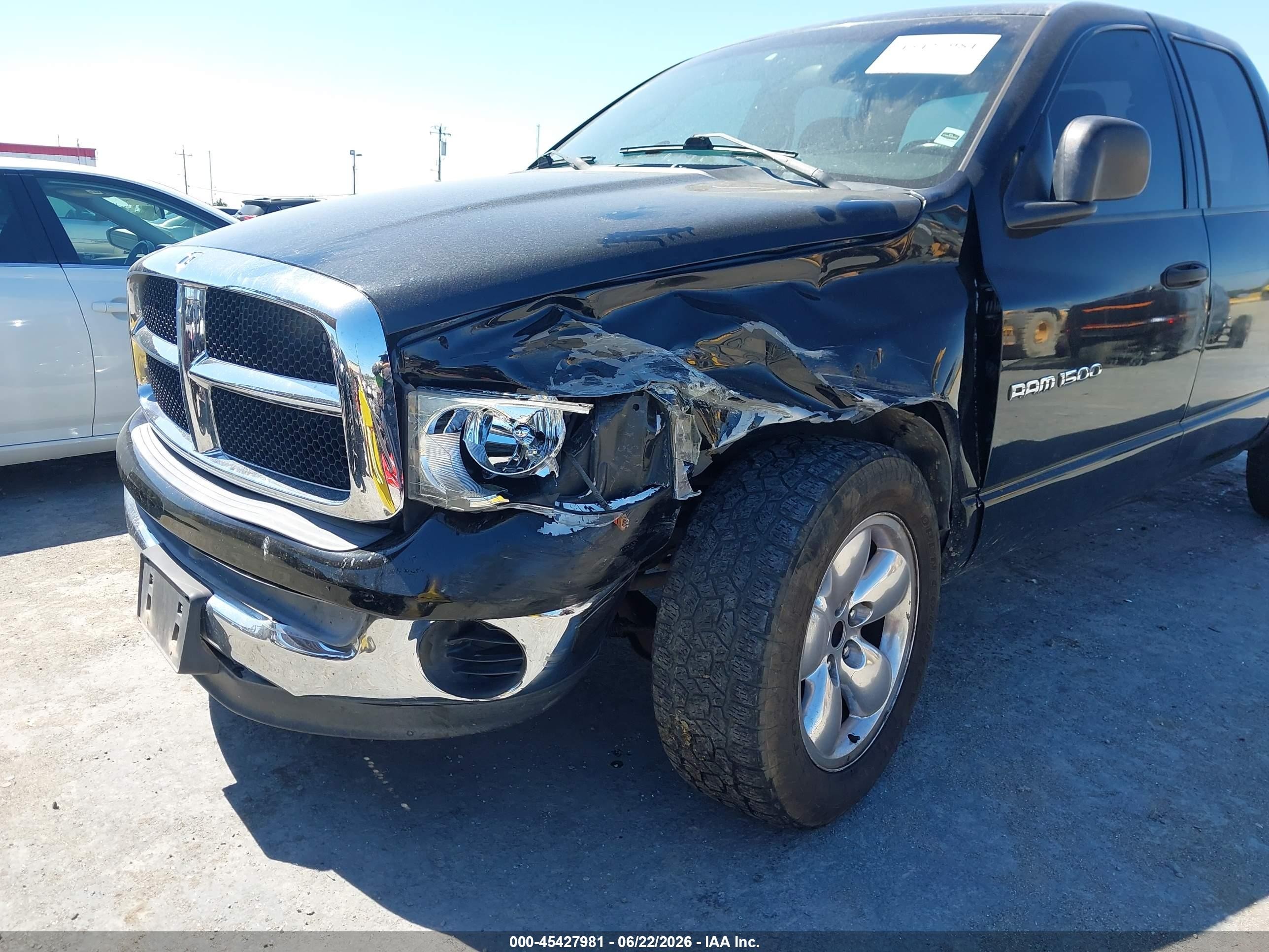2004 Dodge Ram 1500 Slt/laramie Black vin: 1D7HA18N94J263437