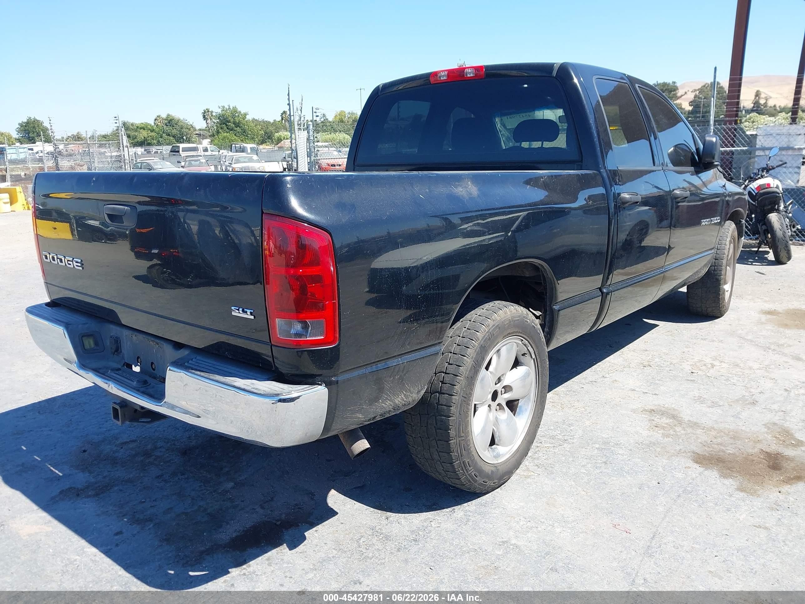 2004 Dodge Ram 1500 Slt/laramie Black vin: 1D7HA18N94J263437