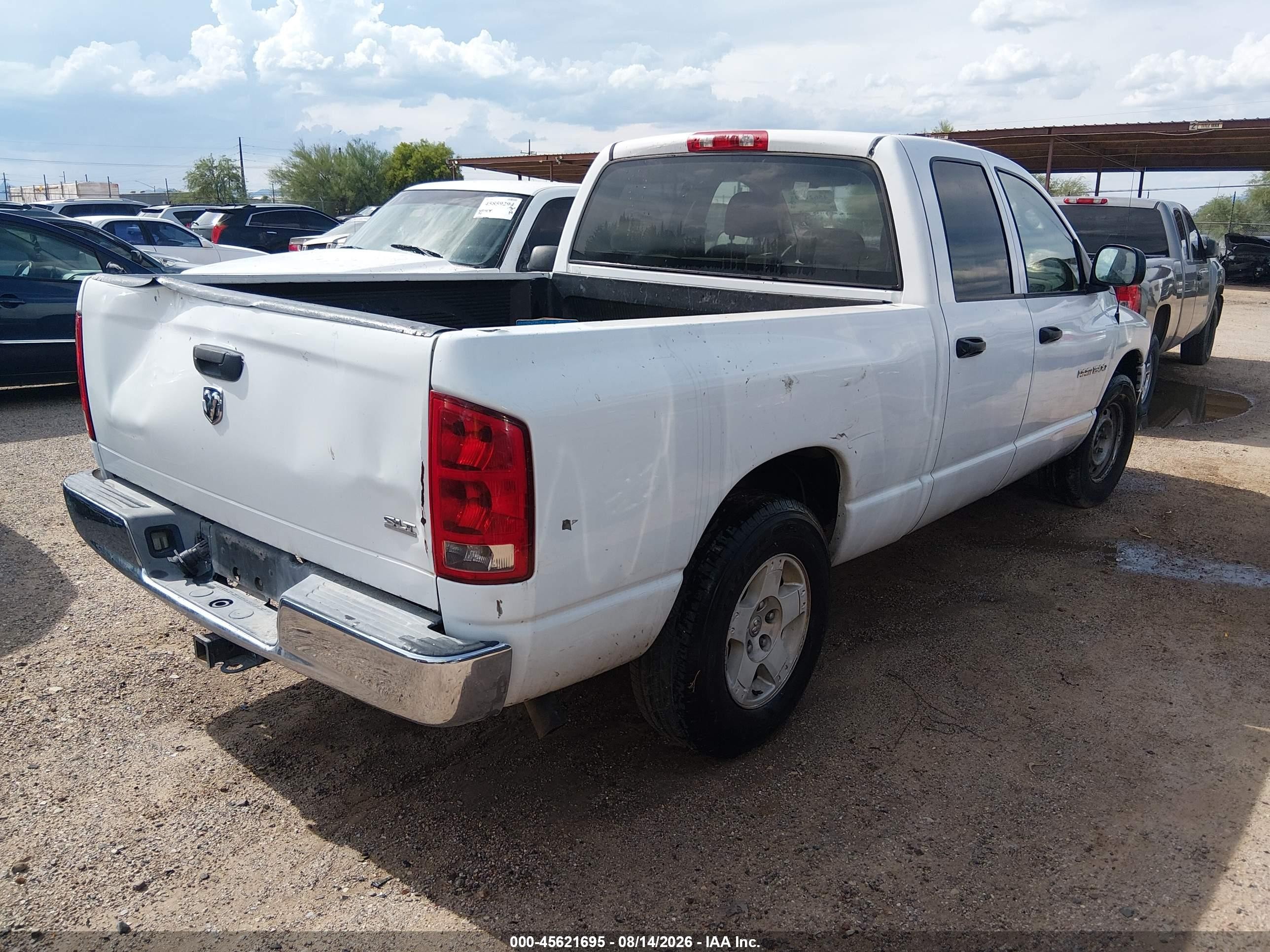 2005 Dodge Ram 1500 Slt/laramie White vin: 1D7HA18N95J565392