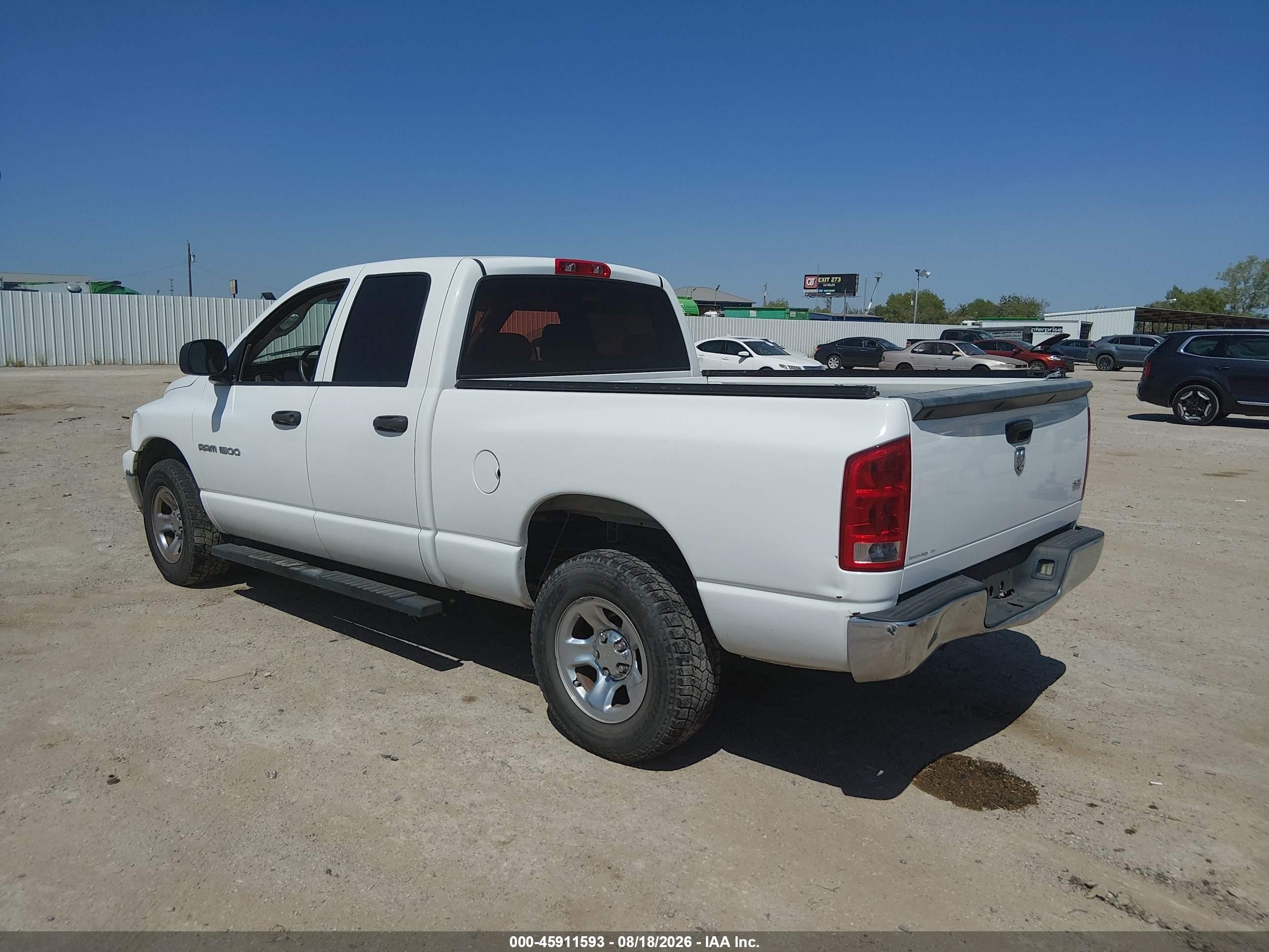 2006 Dodge Ram 1500 Slt White vin: 1D7HA18N96J247399