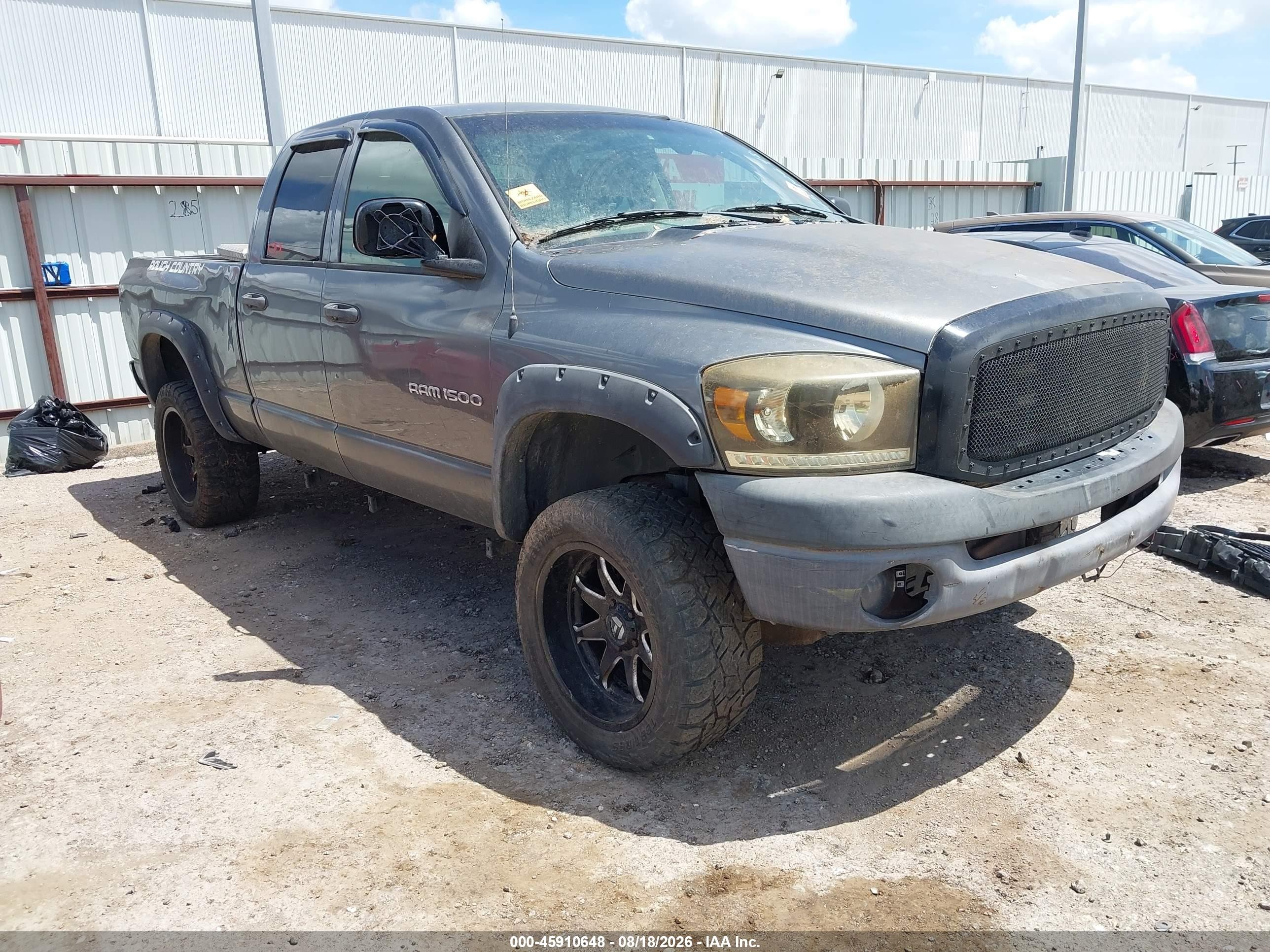 2006 Dodge Ram 1500 Slt Gray vin: 1D7HA18N96S511201