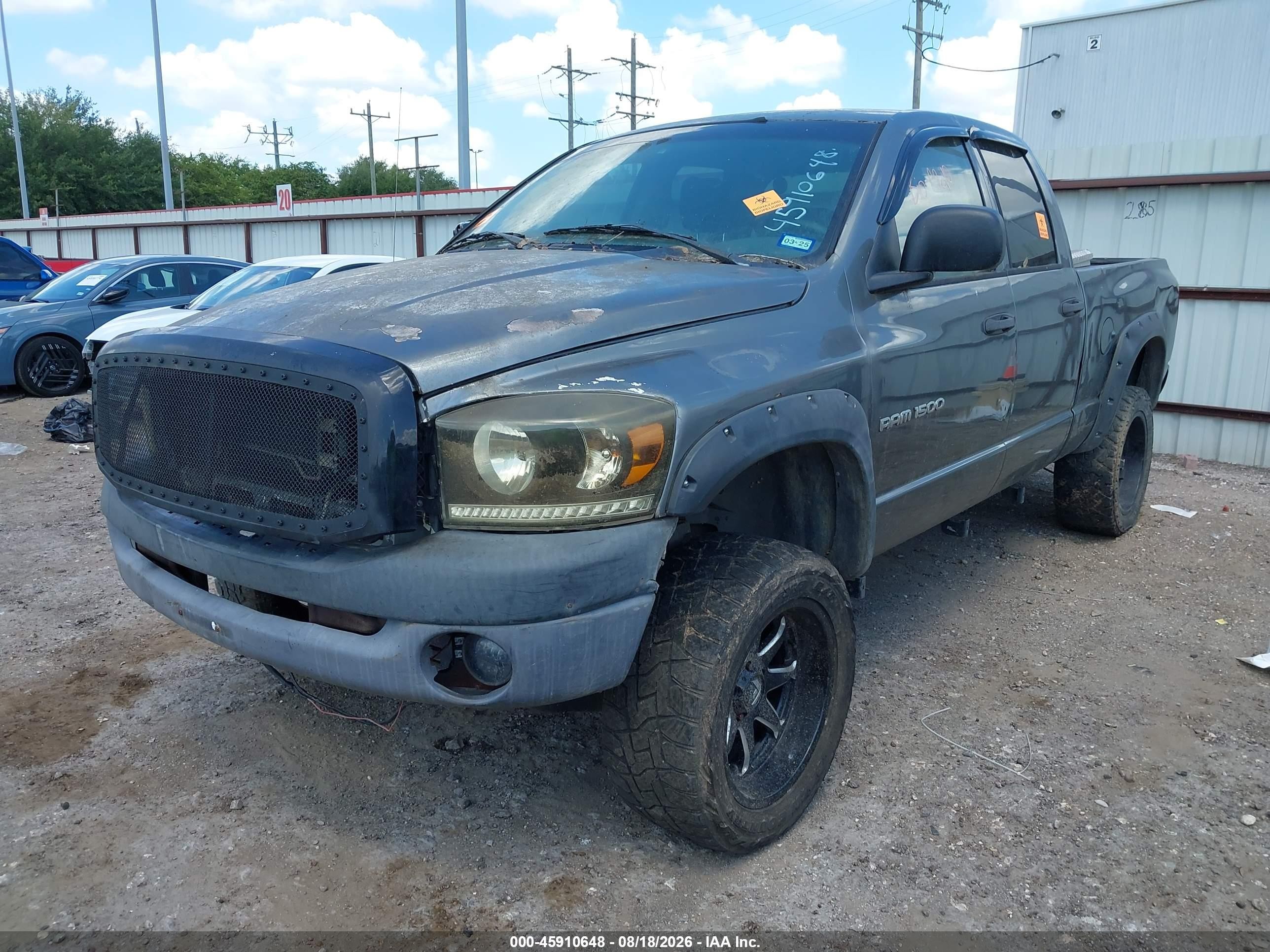 2006 Dodge Ram 1500 Slt Gray vin: 1D7HA18N96S511201