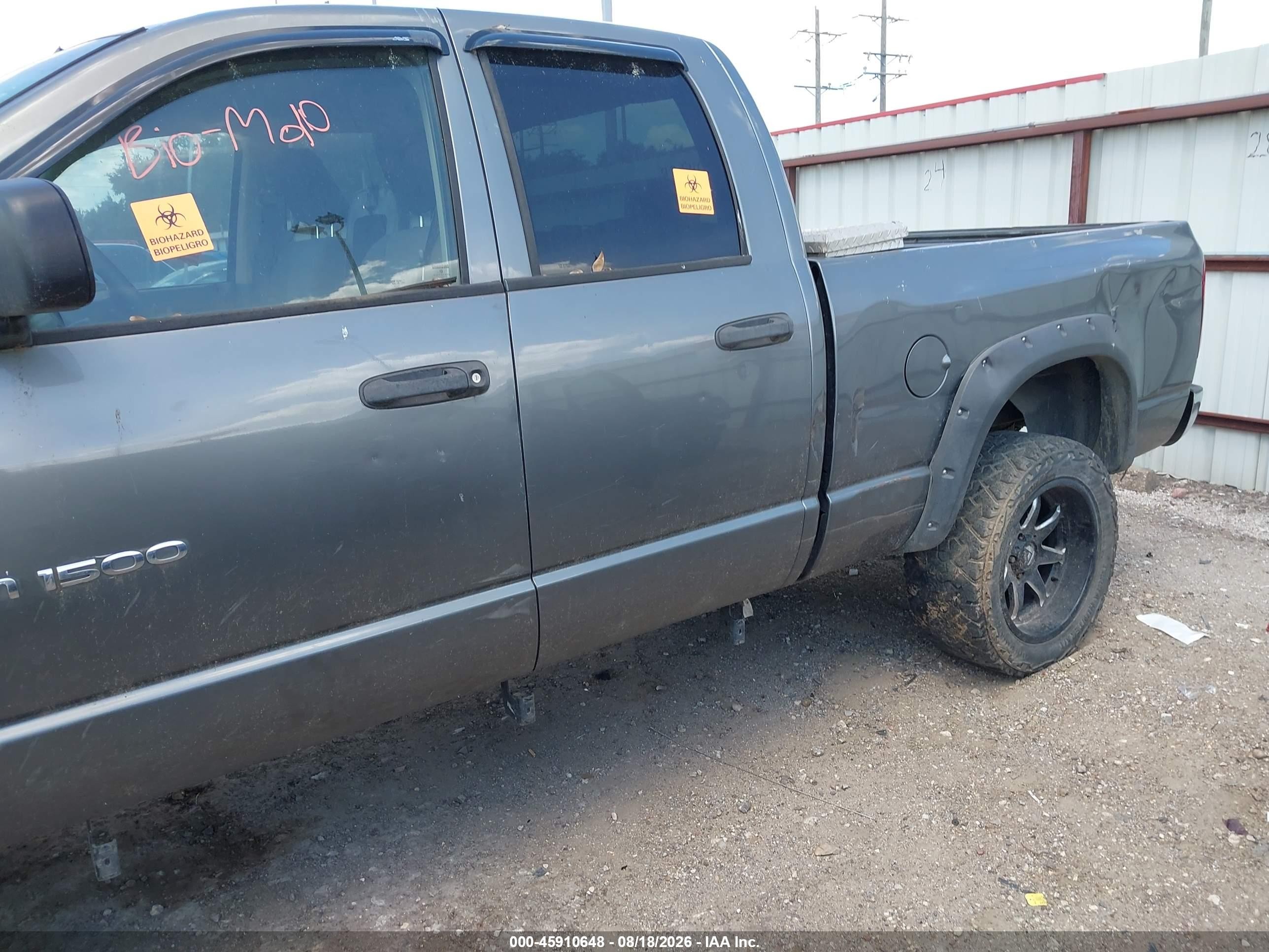 2006 Dodge Ram 1500 Slt Gray vin: 1D7HA18N96S511201