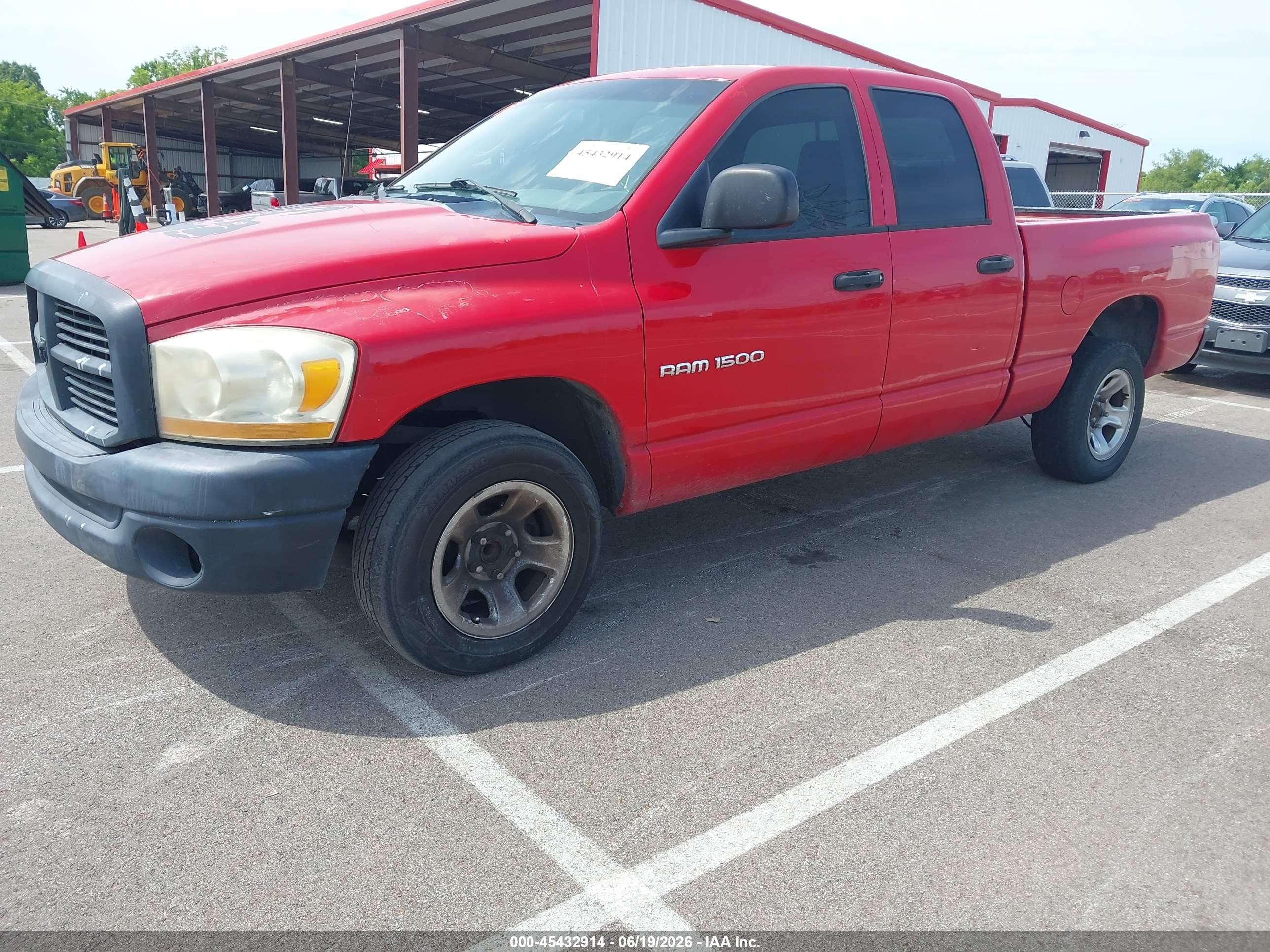 2006 Dodge Ram 1500 Slt Red vin: 1D7HA18N96S638918