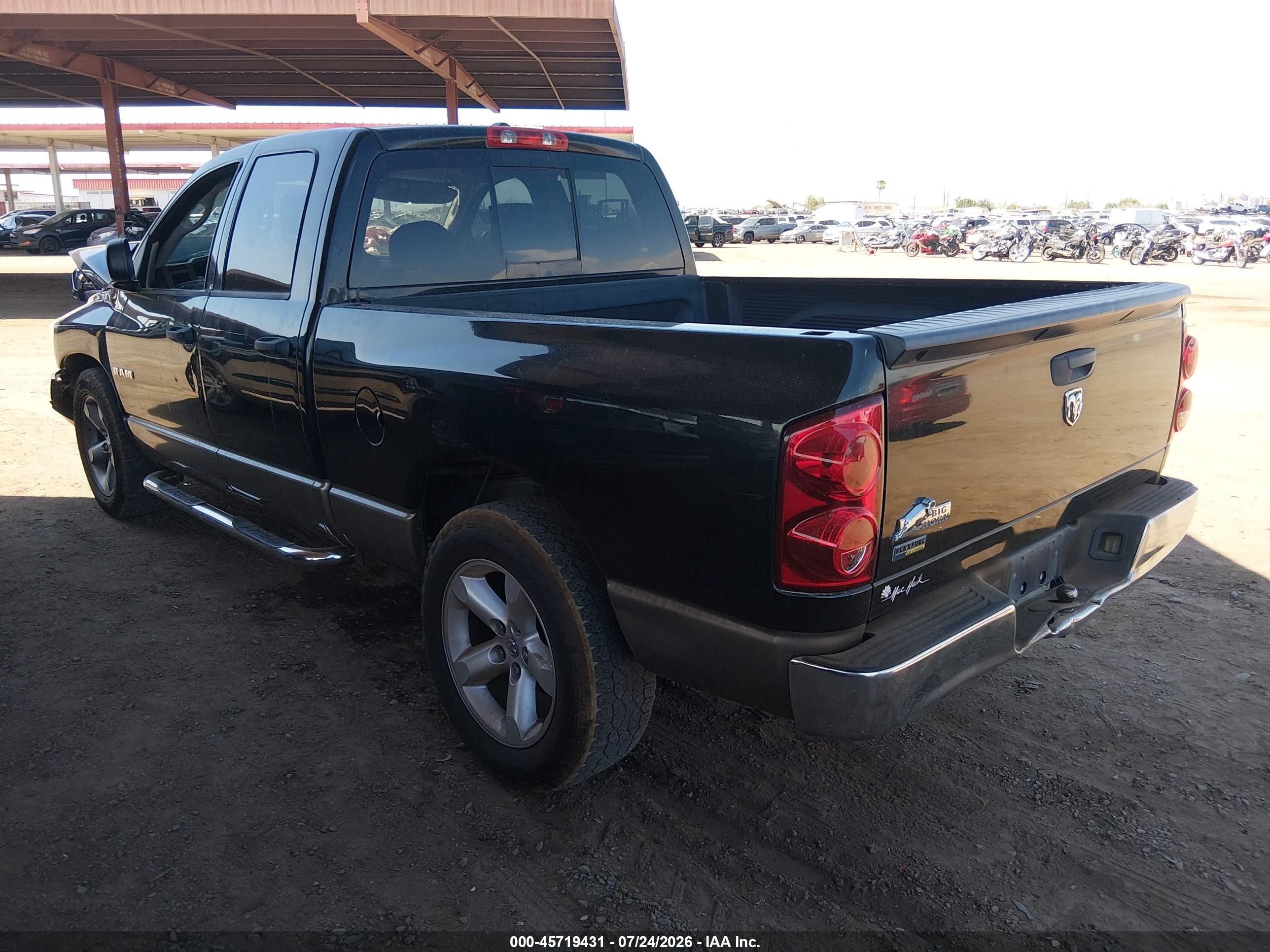 2008 Dodge Ram 1500 Slt Black vin: 1D7HA18N98J117853