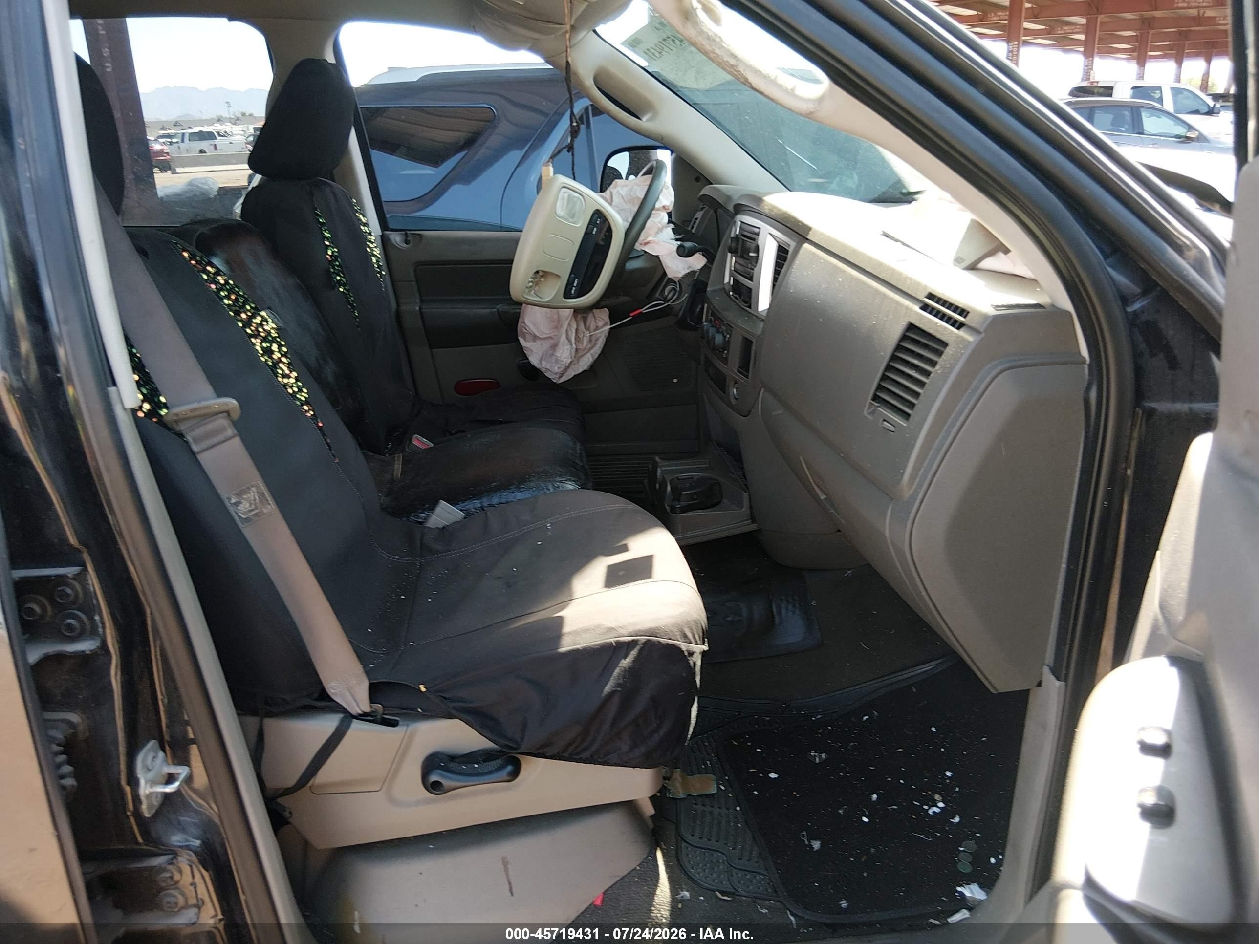 2008 Dodge Ram 1500 Slt Black vin: 1D7HA18N98J117853