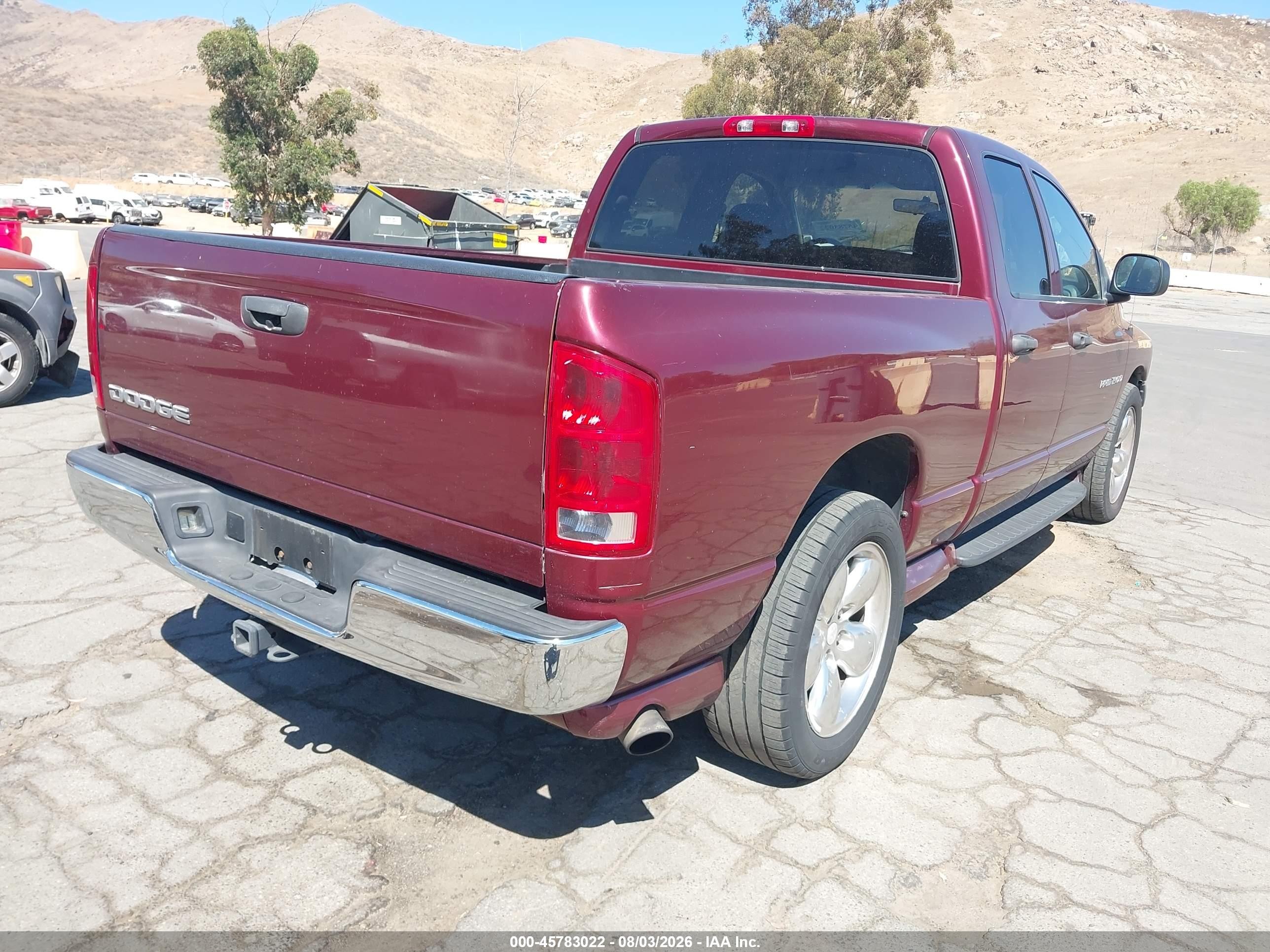 2003 Dodge Ram 1500 Slt/laramie/st Burgundy vin: 1D7HA18NX3J526565
