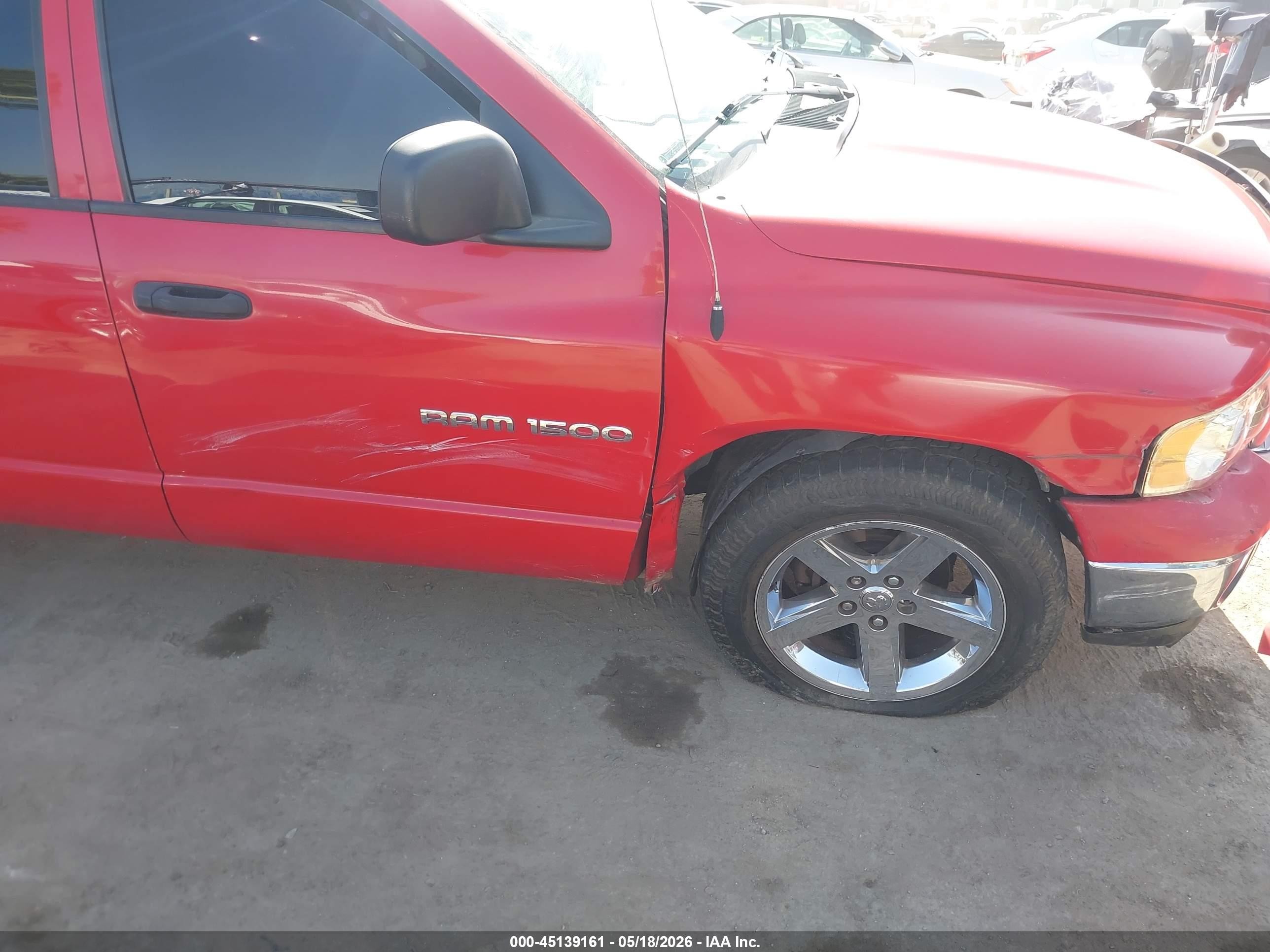 2003 Dodge Ram 1500 Slt/laramie/st Red vin: 1D7HA18NX3J598270
