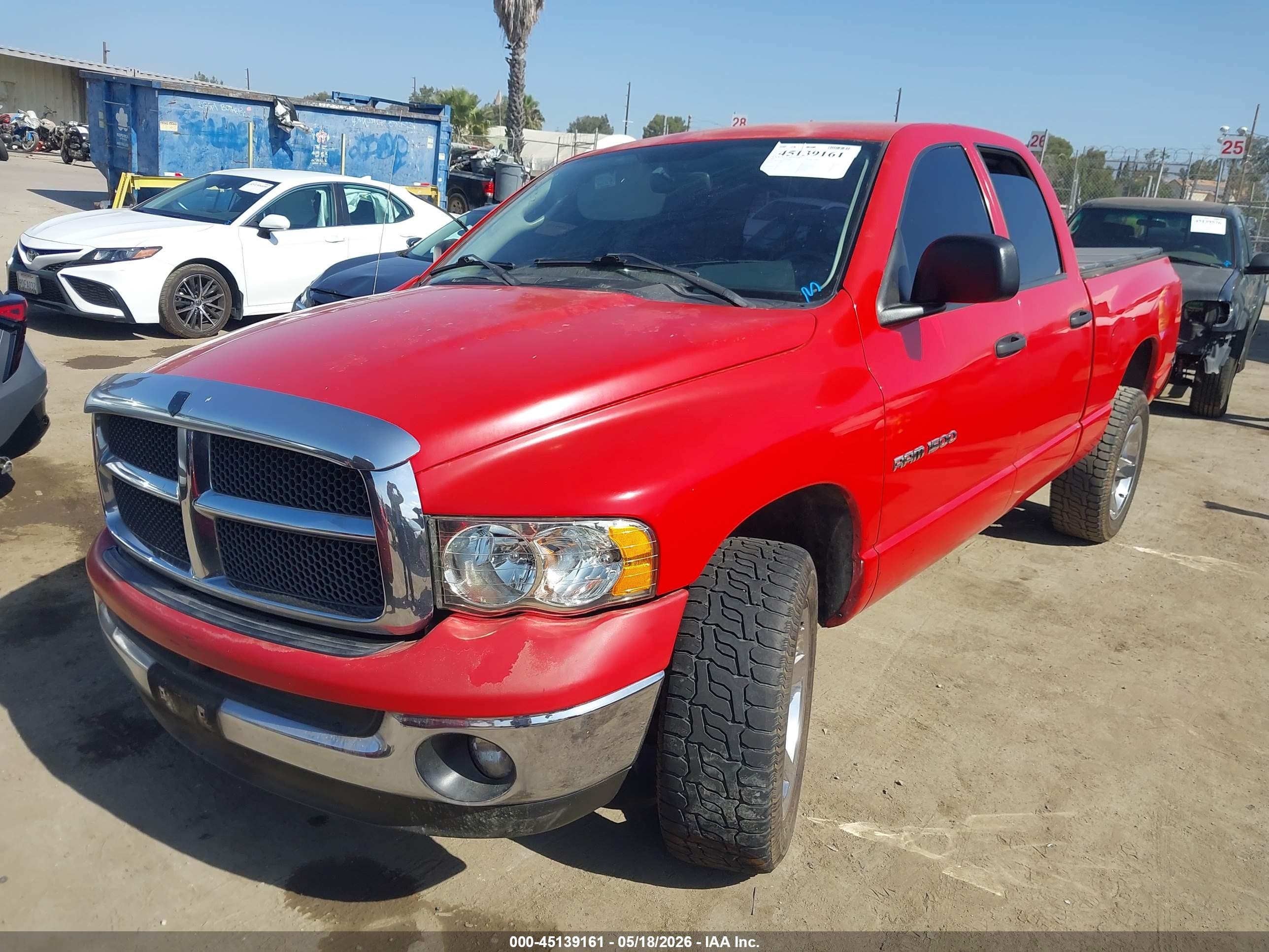 2003 Dodge Ram 1500 Slt/laramie/st Red vin: 1D7HA18NX3J598270