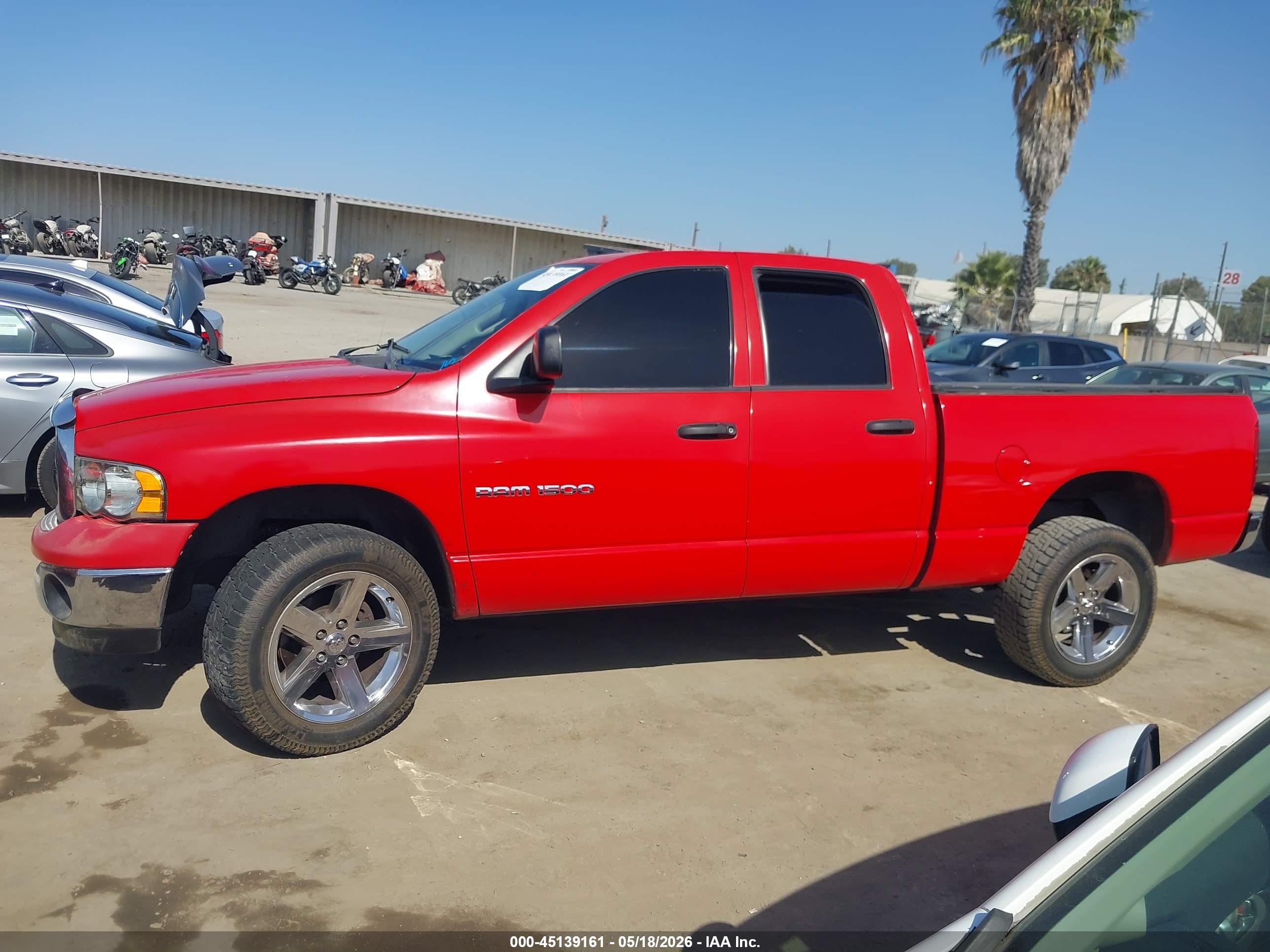 2003 Dodge Ram 1500 Slt/laramie/st Red vin: 1D7HA18NX3J598270