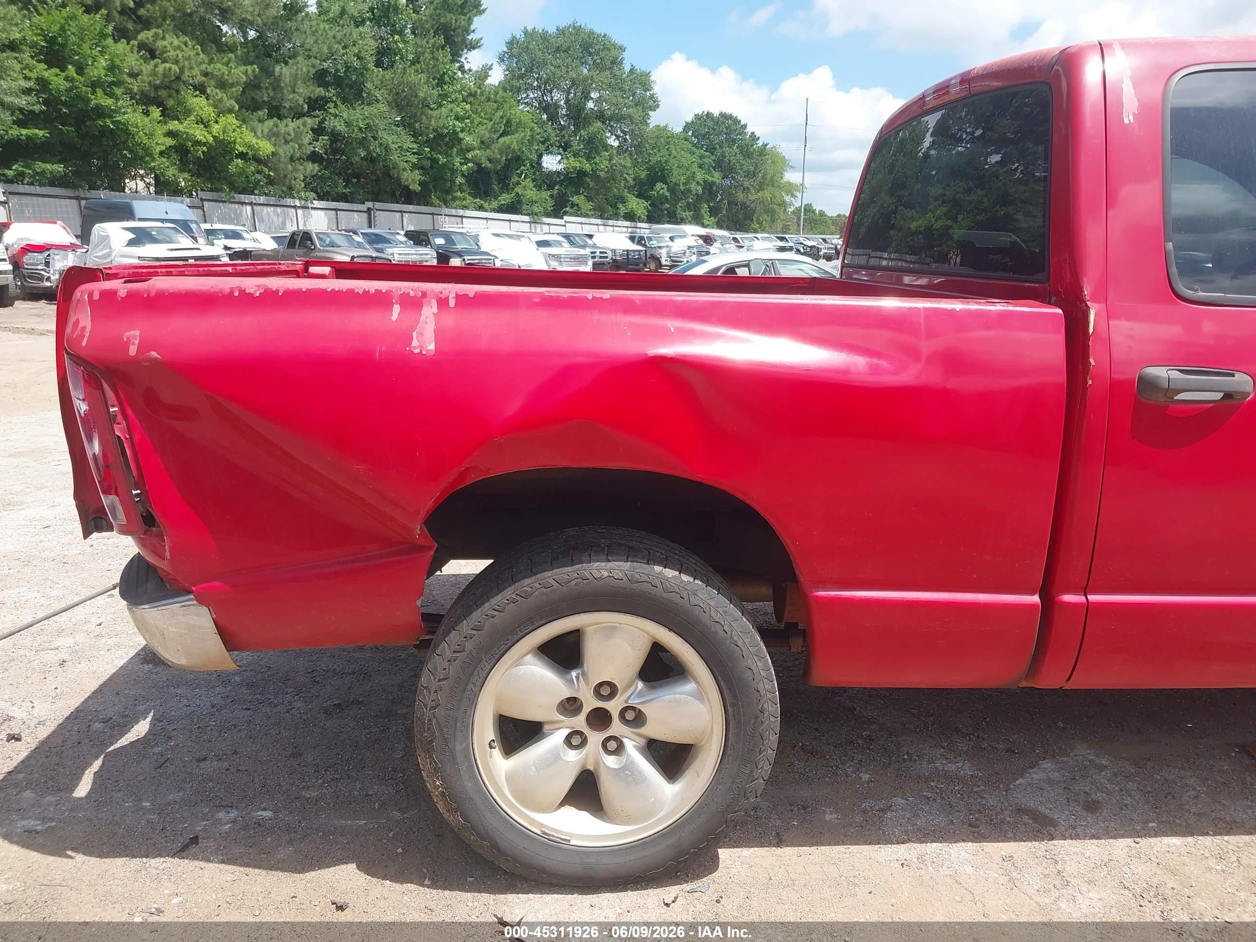 2003 Dodge Ram 1500 Slt/laramie/st Red vin: 1D7HA18NX3S229693