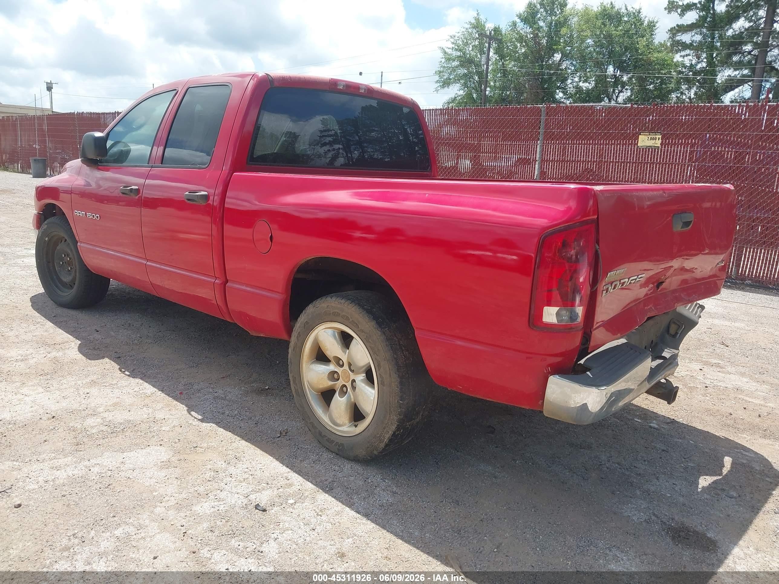 2003 Dodge Ram 1500 Slt/laramie/st Red vin: 1D7HA18NX3S229693