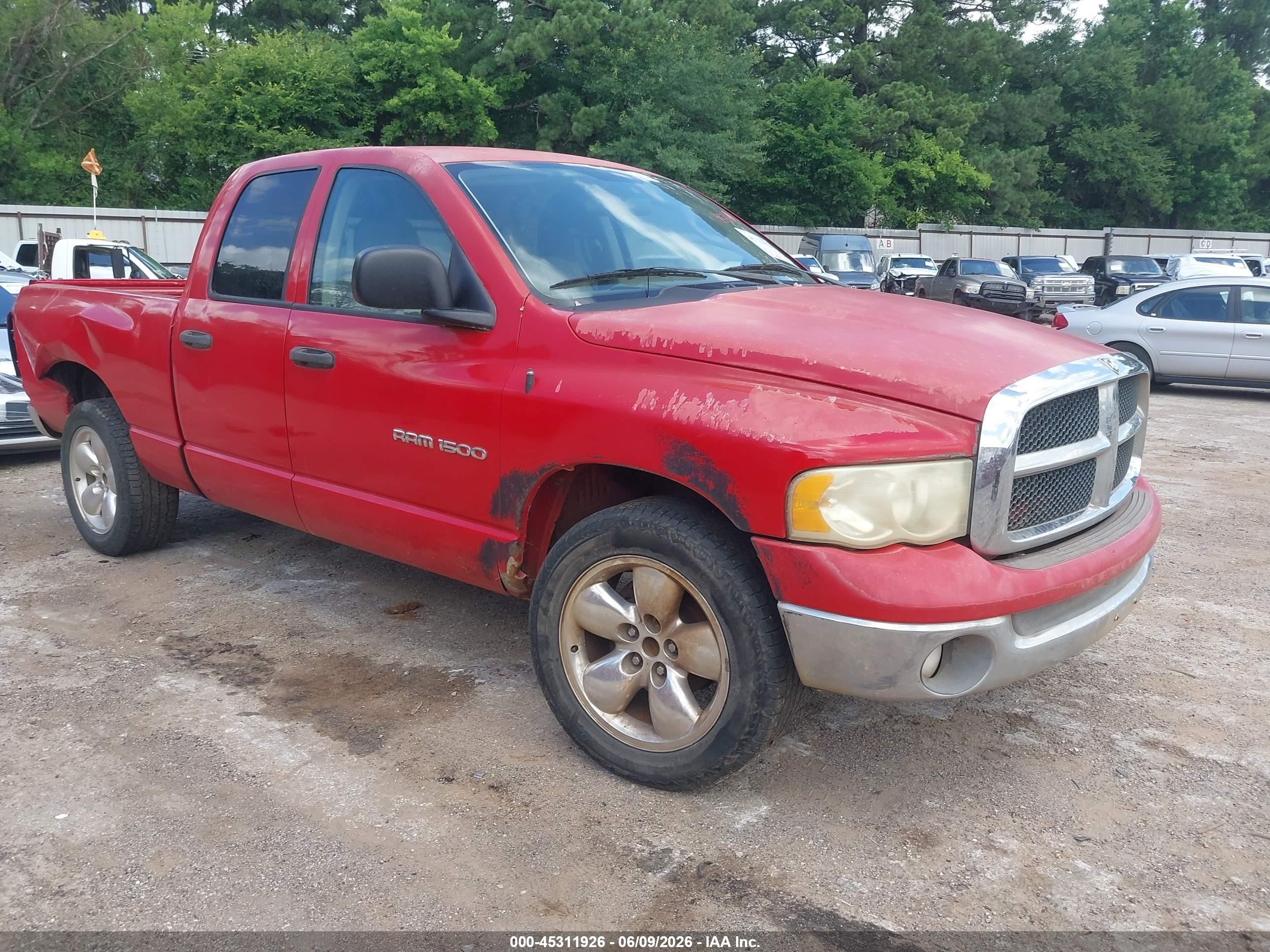2003 Dodge Ram 1500 Slt/laramie/st Красный vin: 1D7HA18NX3S229693