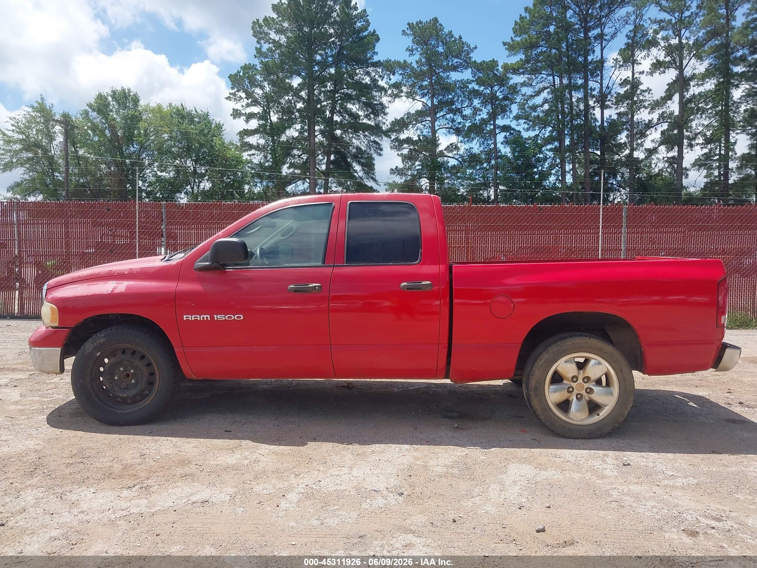 2003 Dodge Ram 1500 Slt/laramie/st Red vin: 1D7HA18NX3S229693