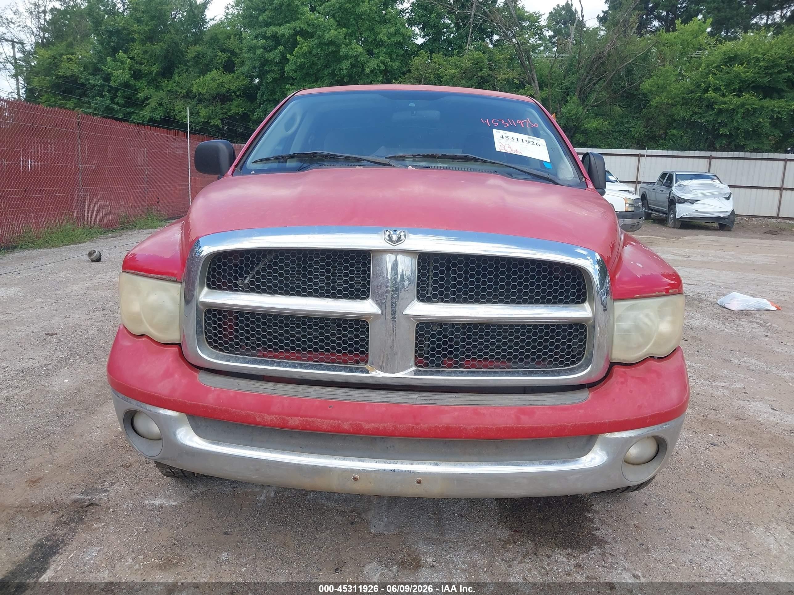 2003 Dodge Ram 1500 Slt/laramie/st Red vin: 1D7HA18NX3S229693