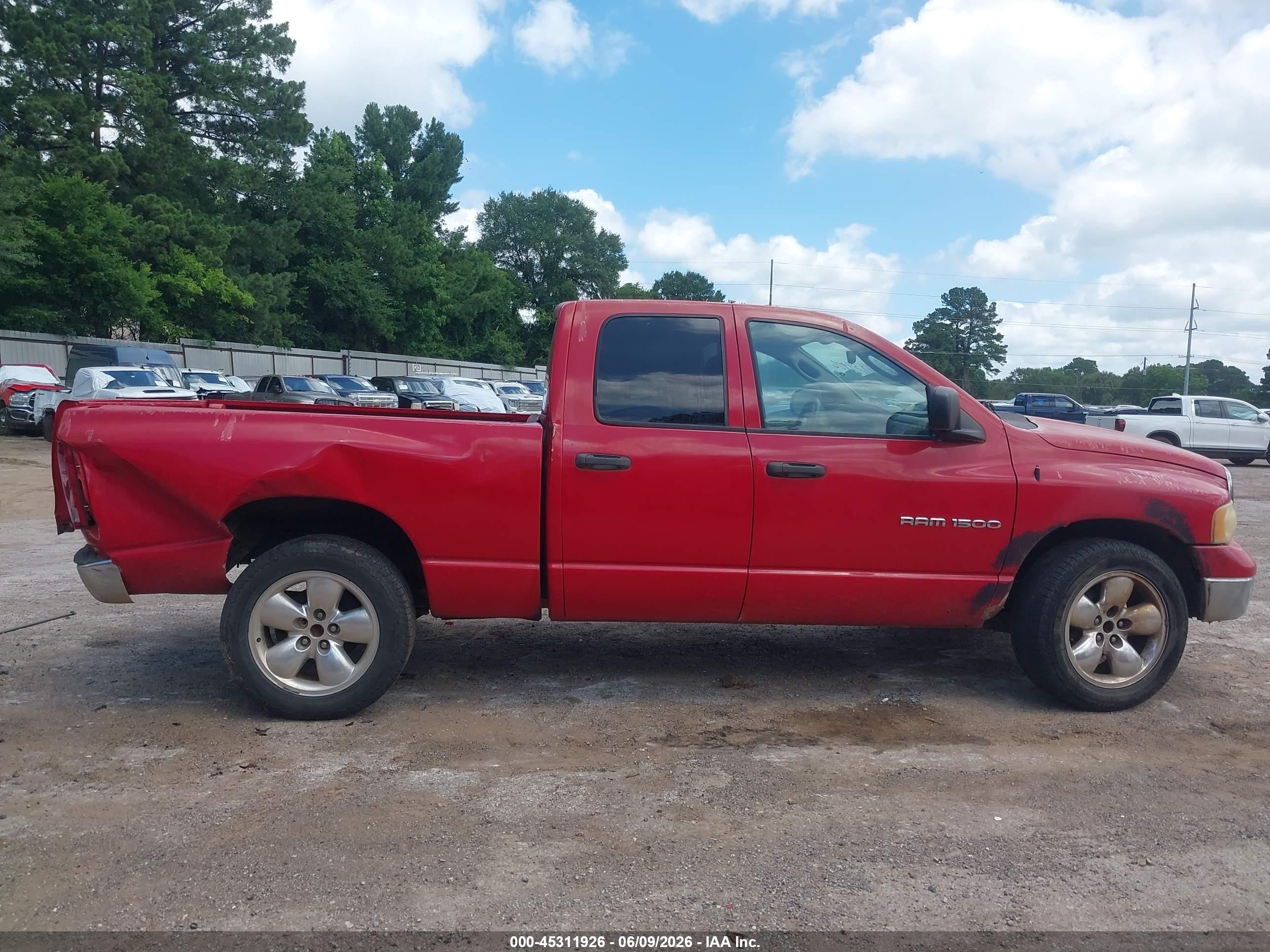 2003 Dodge Ram 1500 Slt/laramie/st Red vin: 1D7HA18NX3S229693