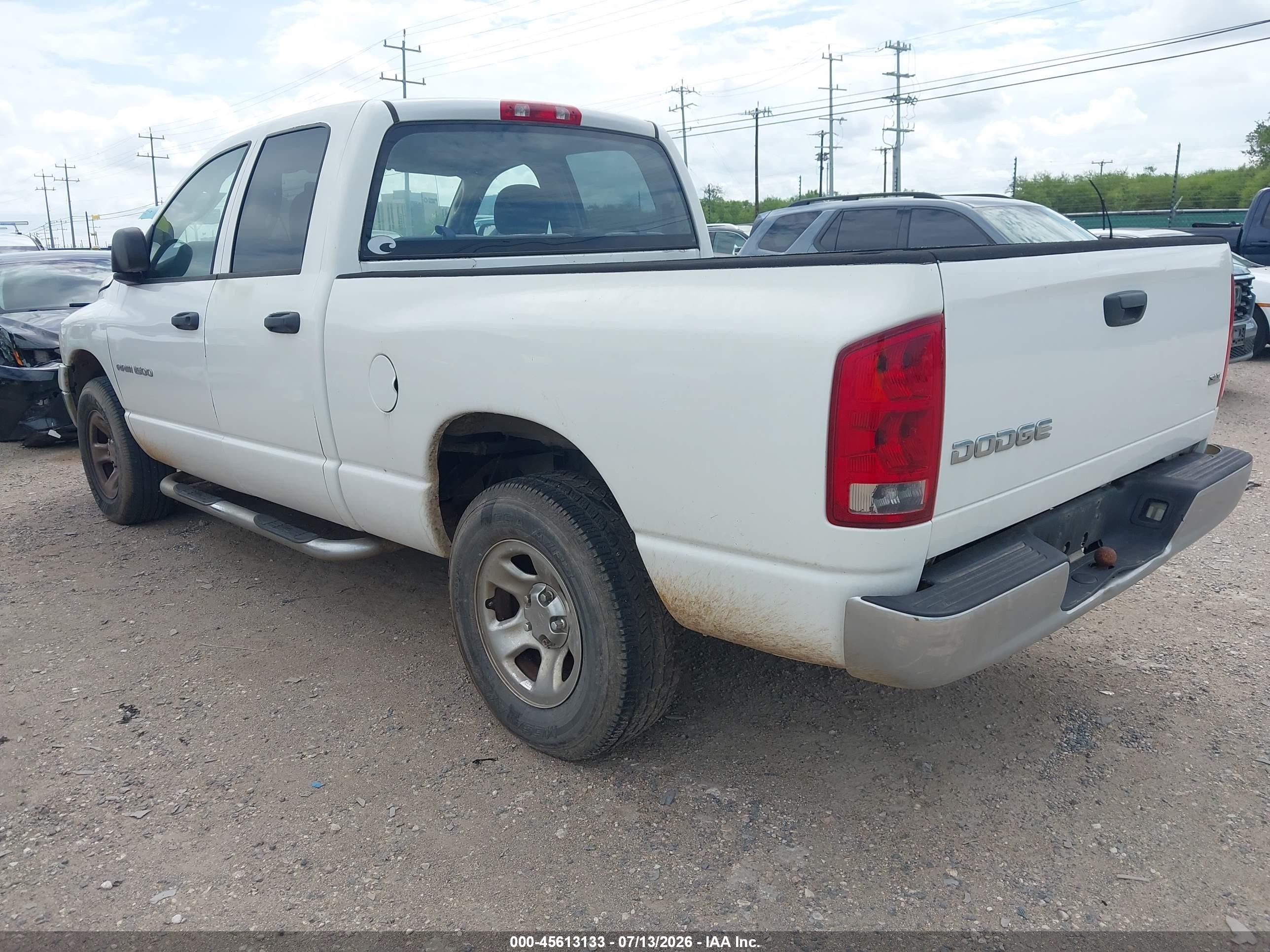 2003 Dodge Ram 1500 Slt/laramie/st Белый vin: 1D7HA18NX3S348974