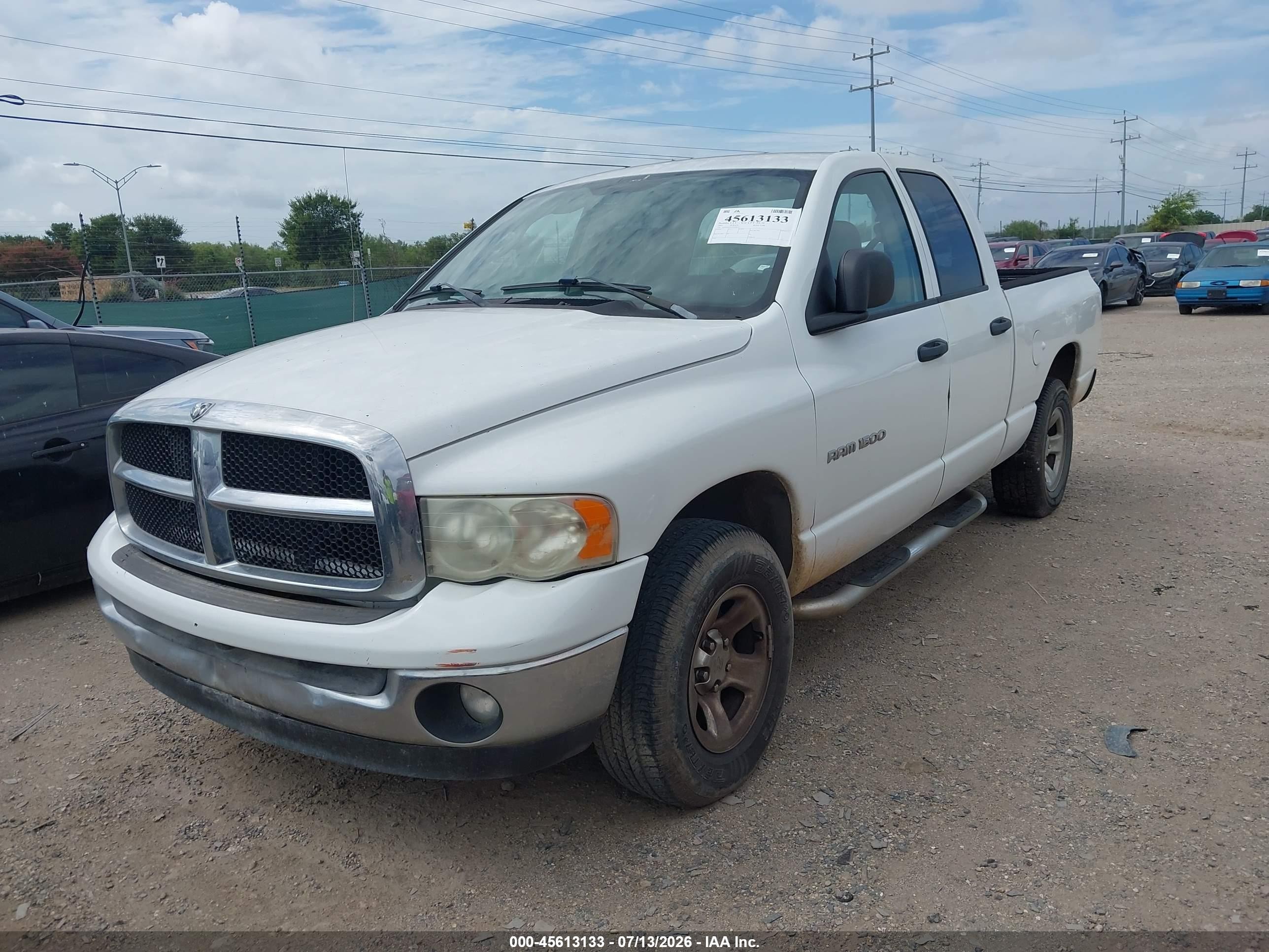 2003 Dodge Ram 1500 Slt/laramie/st Белый vin: 1D7HA18NX3S348974