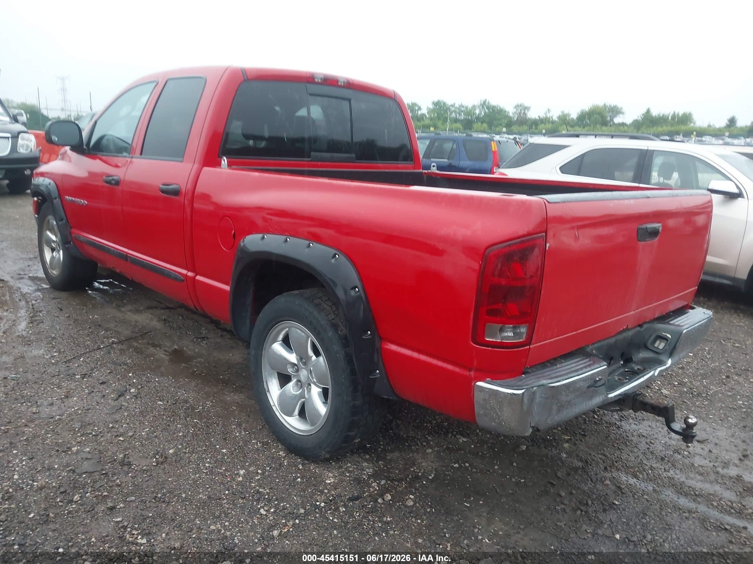 2004 Dodge Ram 1500 Slt/laramie Red vin: 1D7HA18NX4J175268