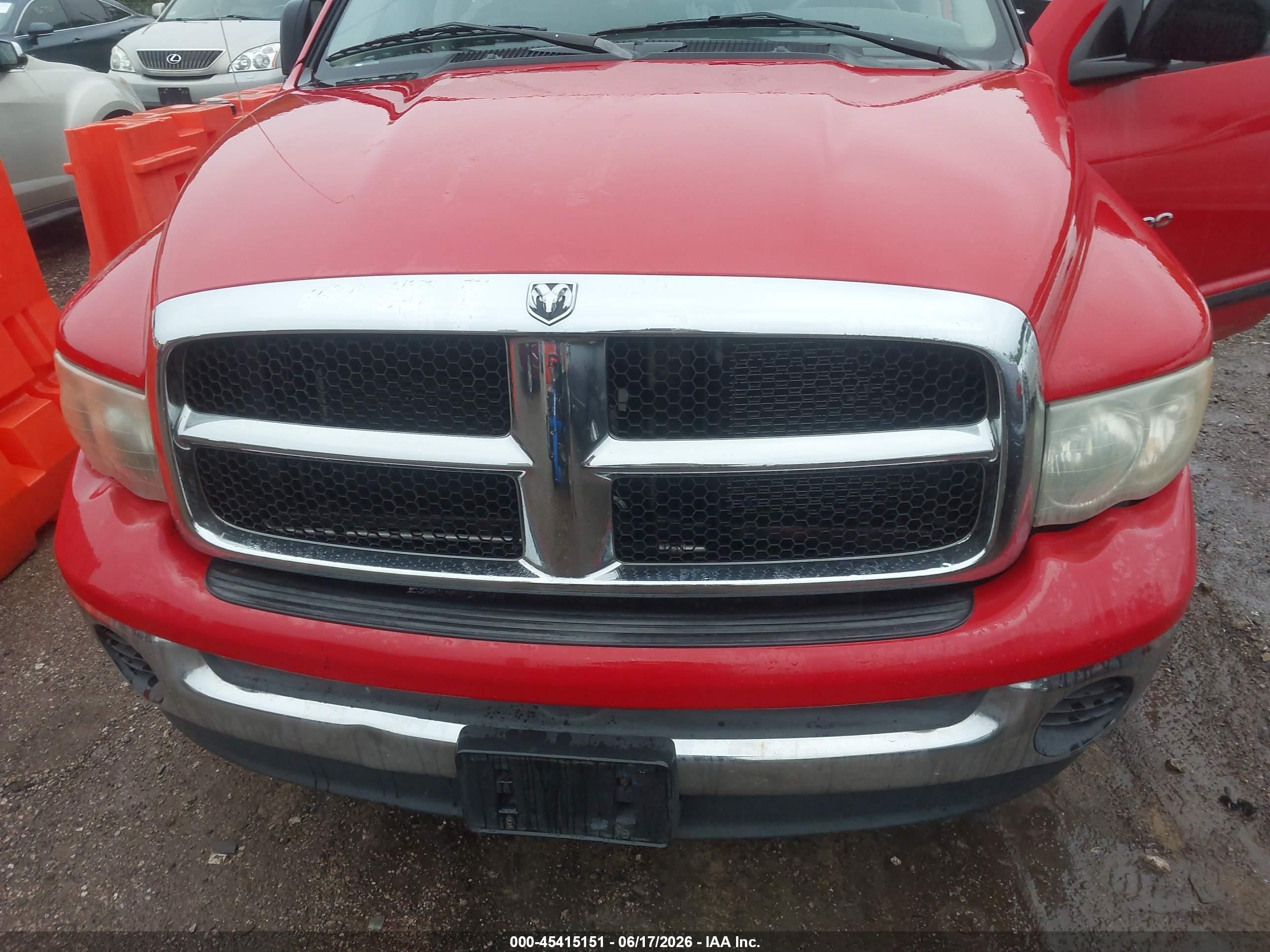 2004 Dodge Ram 1500 Slt/laramie Red vin: 1D7HA18NX4J175268