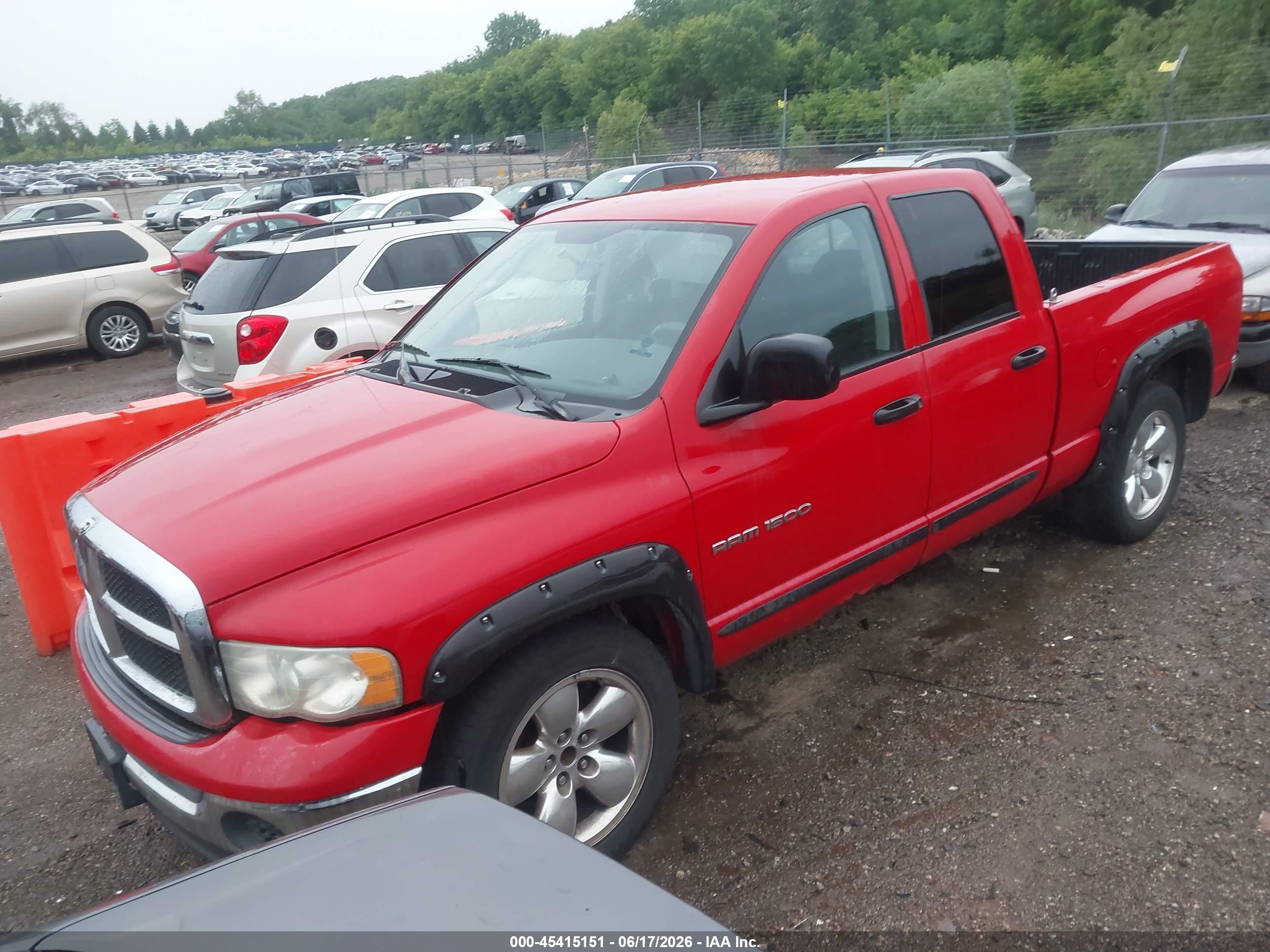 2004 Dodge Ram 1500 Slt/laramie Red vin: 1D7HA18NX4J175268