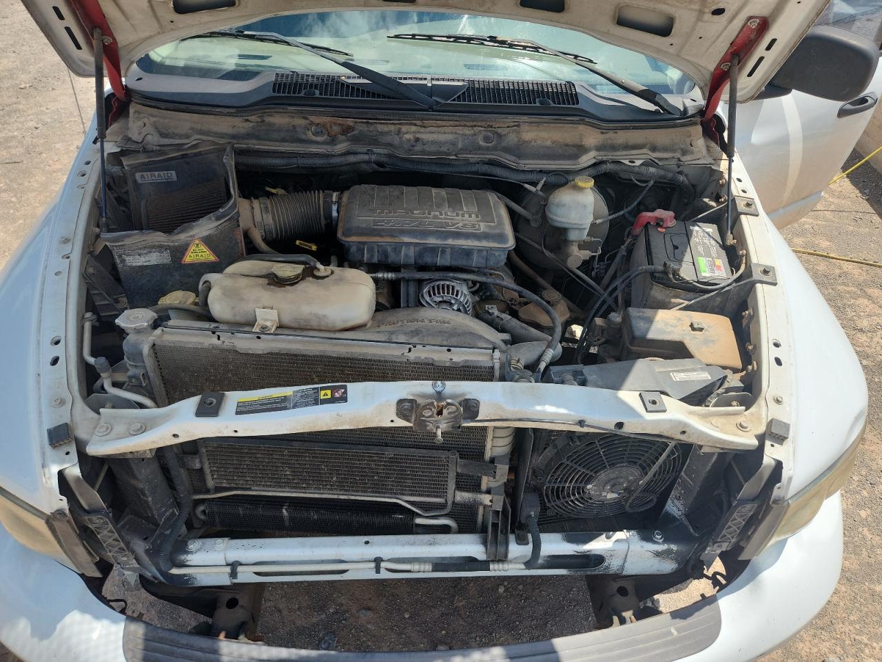 2004 Dodge Ram 1500 St White vin: 1D7HA18NX4S611983 Damage: Left Head Lamp, Faded, Repair Required